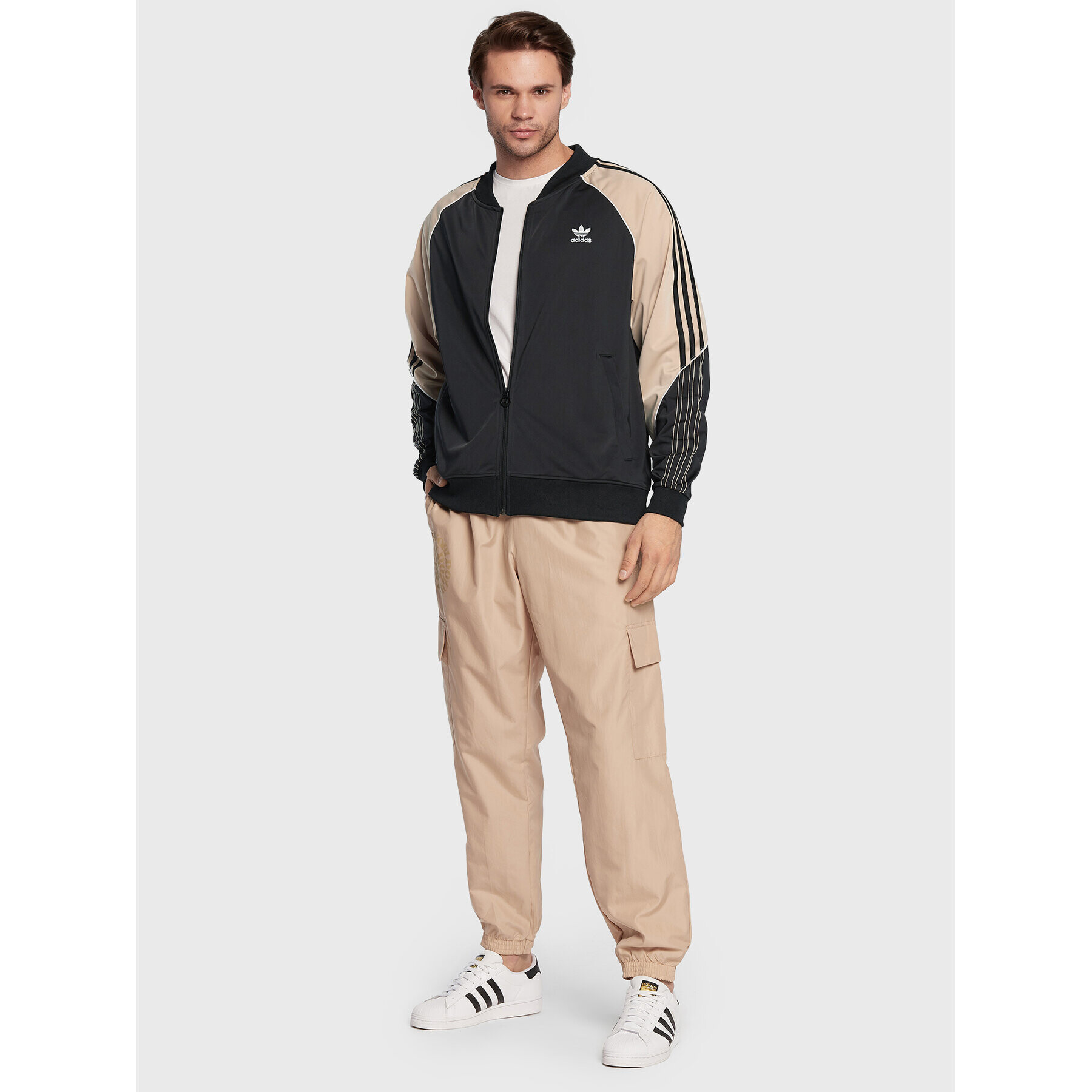 adidas Teplákové kalhoty Ozworld HL9251 Béžová Regular Fit - Pepit.cz