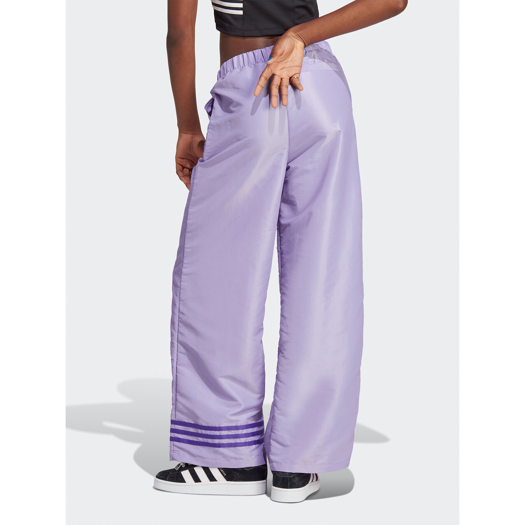 adidas Teplákové kalhoty Wide Leg Tracksuit Bottoms IC5443 Fialová - Pepit.cz