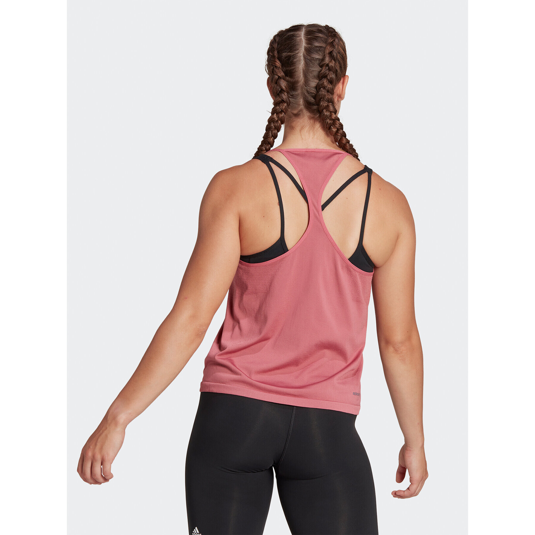 adidas Top AEROKNIT Seamless Loose Tank Top HR7755 Růžová Regular Fit - Pepit.cz