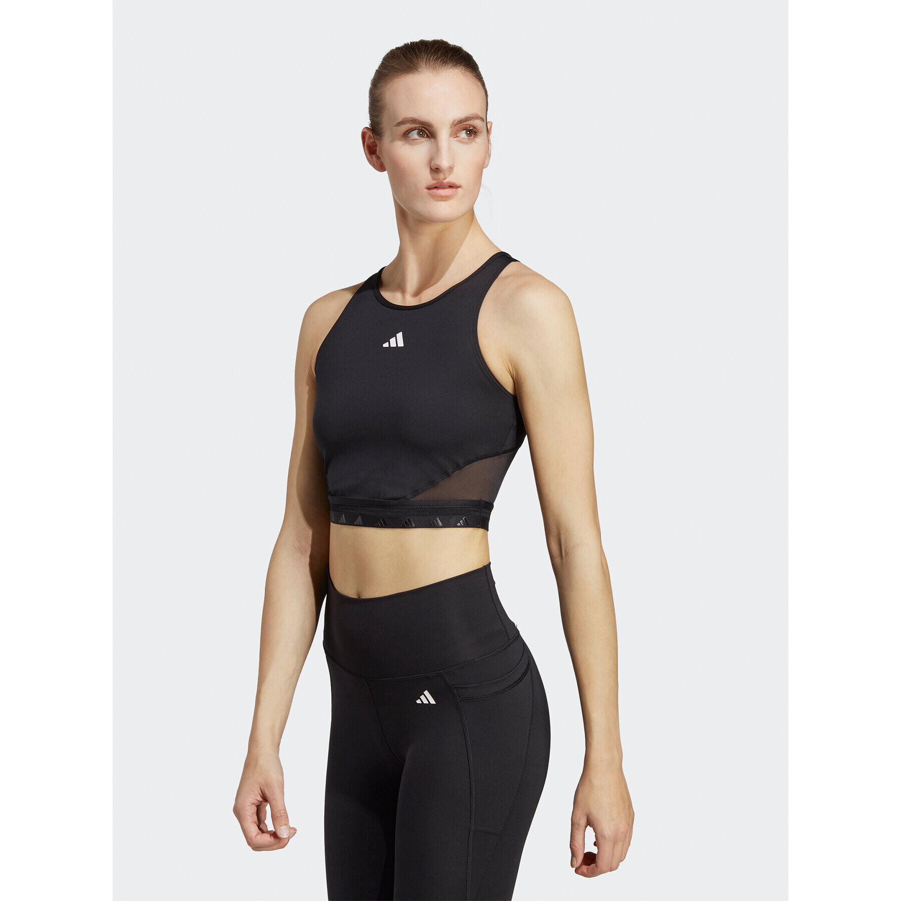 adidas Top AEROREADY Hyperglam Crop Tank Top IB2310 Černá - Pepit.cz