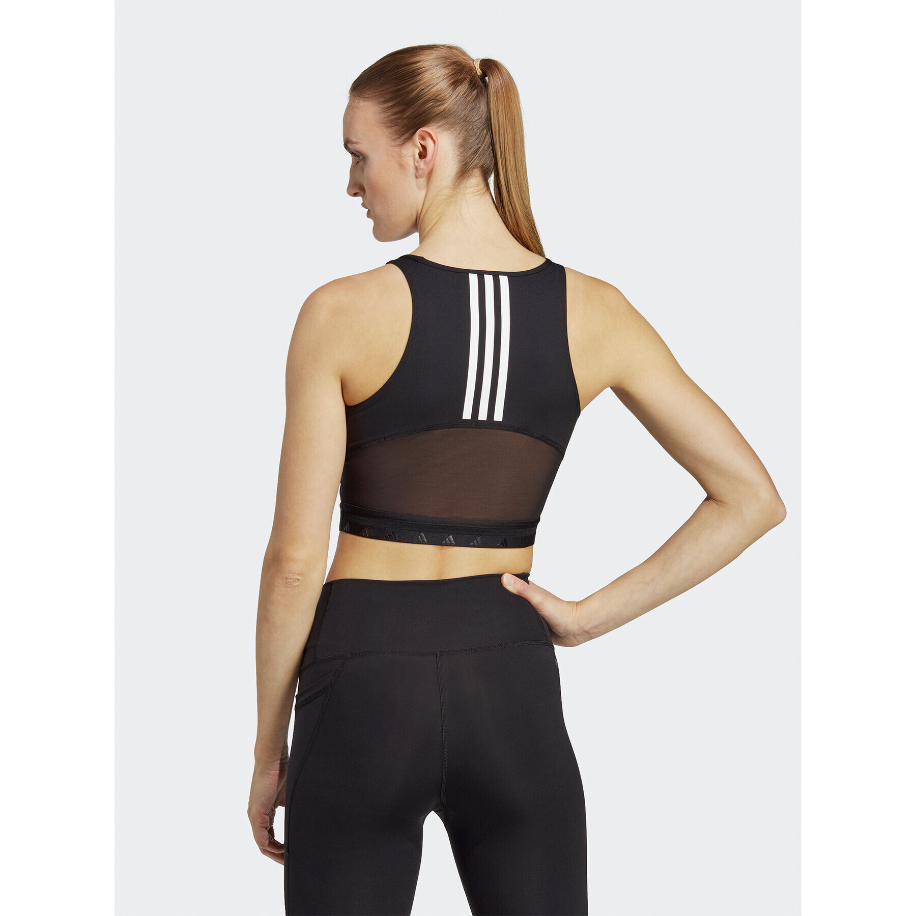 adidas Top AEROREADY Hyperglam Crop Tank Top IB2310 Černá - Pepit.cz