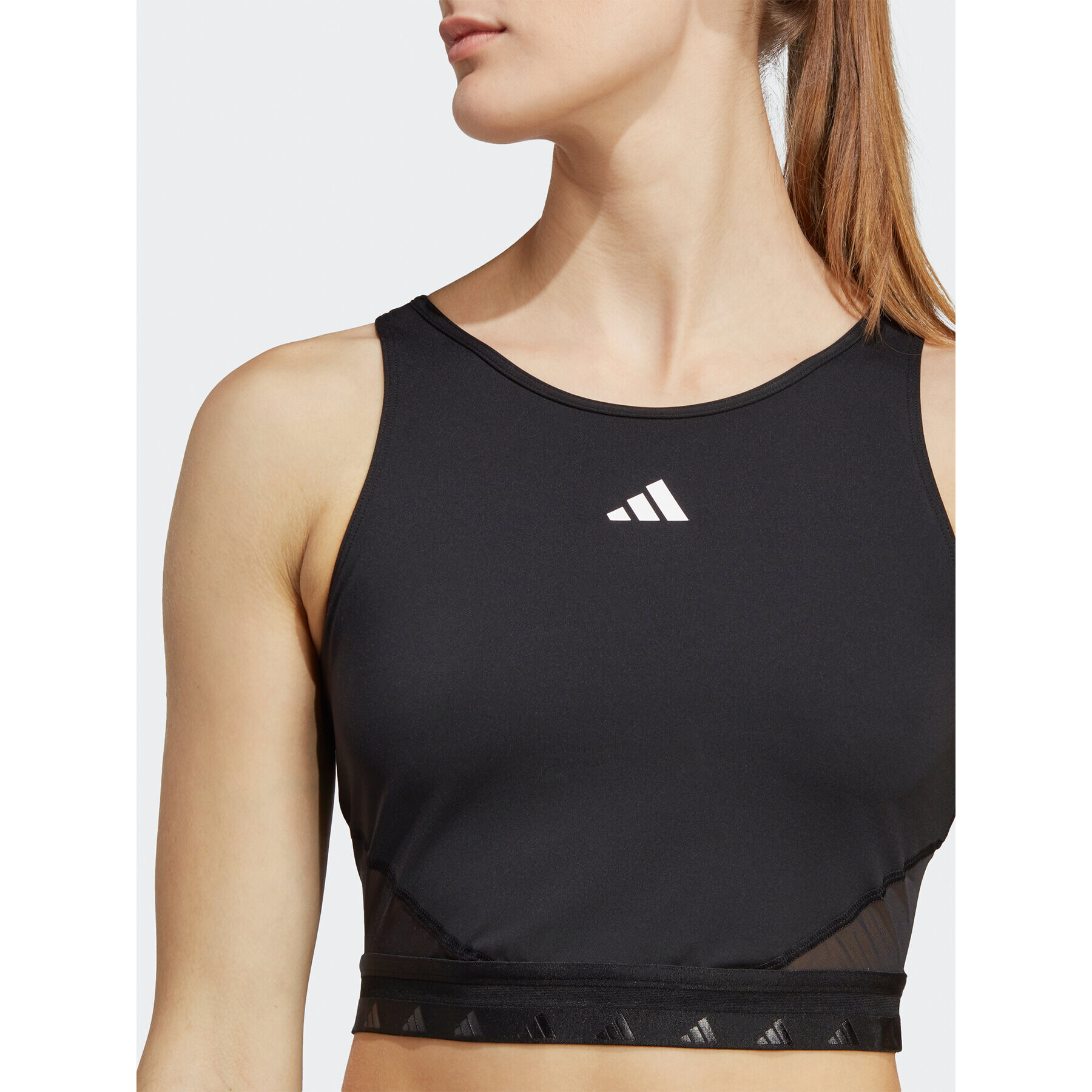 adidas Top AEROREADY Hyperglam Crop Tank Top IB2310 Černá - Pepit.cz