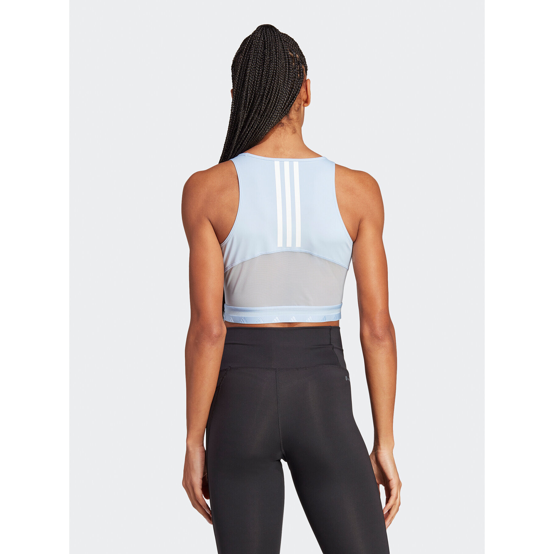 adidas Top AEROREADY Hyperglam Crop Tank Top IB2312 Modrá - Pepit.cz