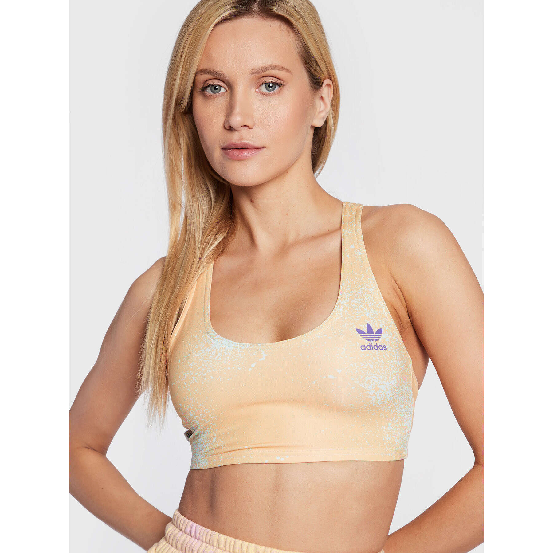 adidas Top Allover Print HL6596 Oranžová Slim Fit - Pepit.cz