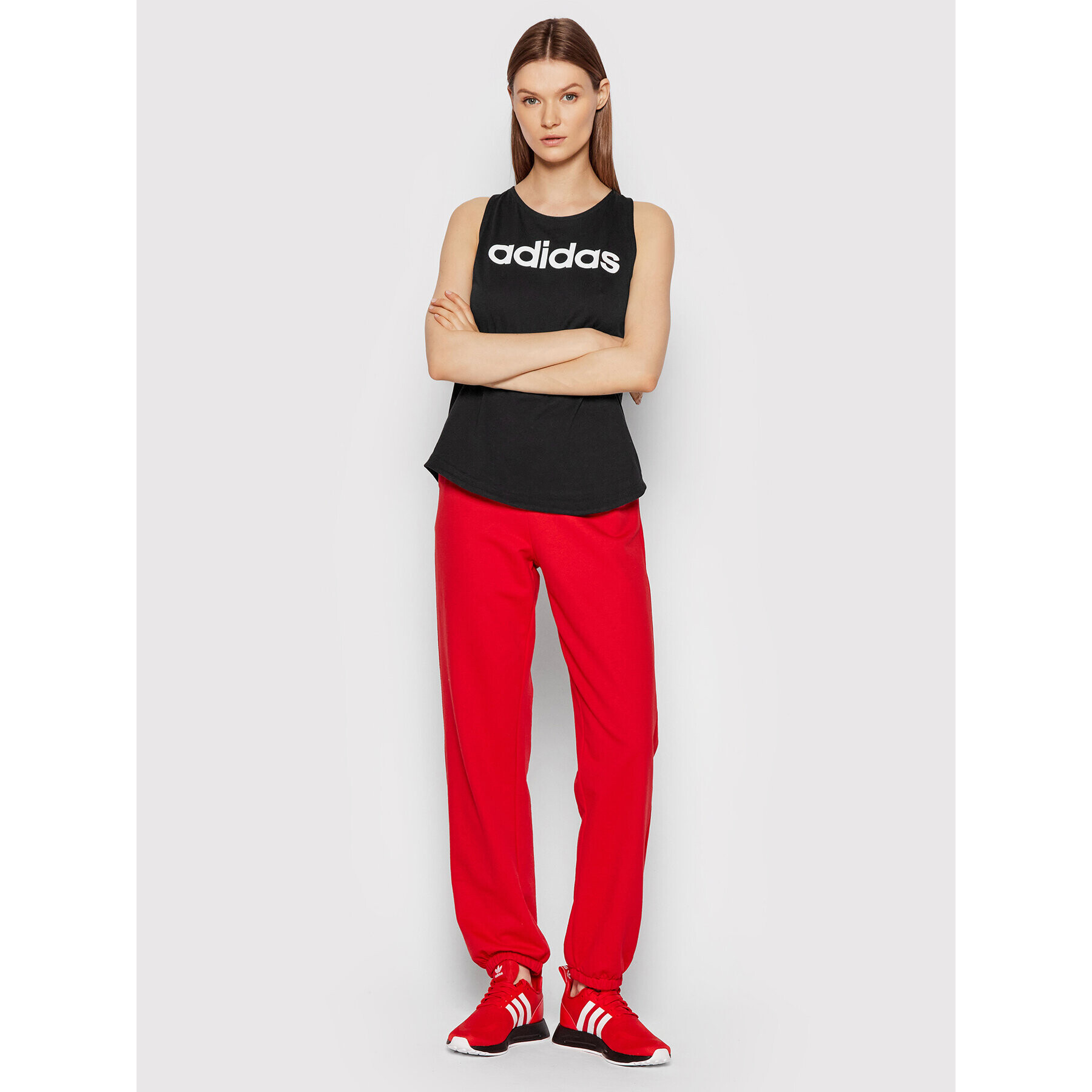 adidas Top Essentials Logo GL0566 Černá Regular Fit - Pepit.cz