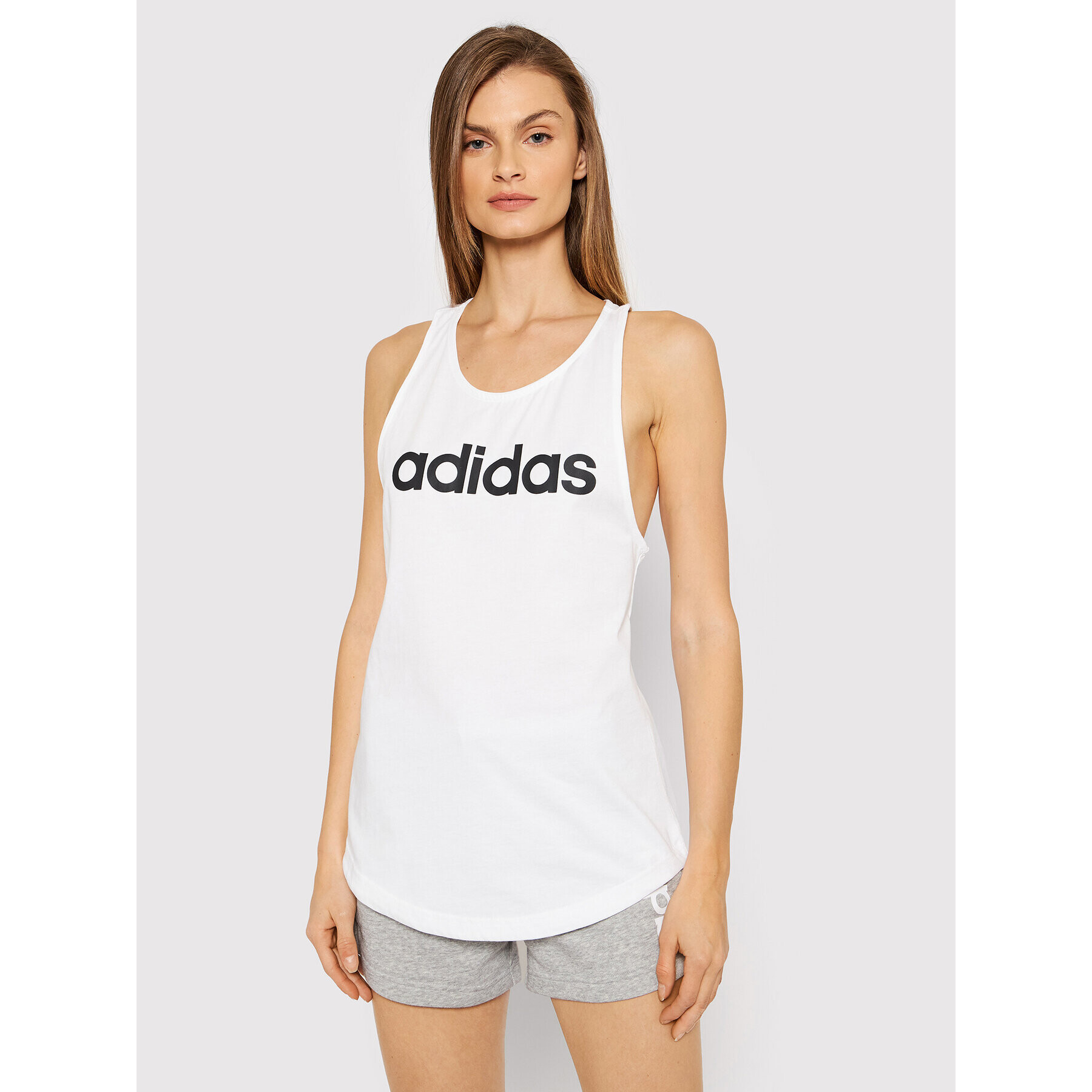 adidas Top Essentials Loose Logo GL0567 Bílá Regular Fit - Pepit.cz