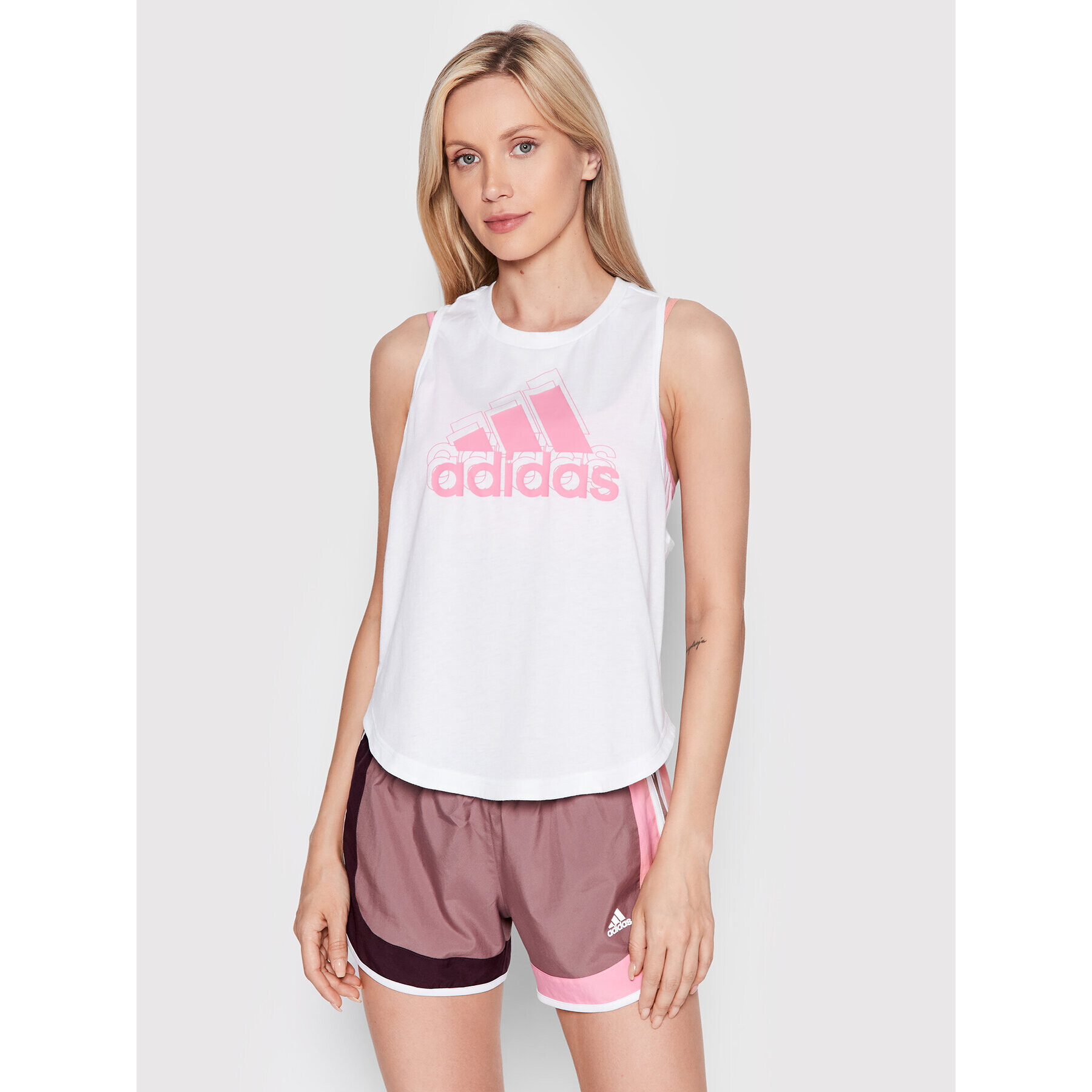 adidas Top Made For Training HK2592 Bílá Regular Fit - Pepit.cz