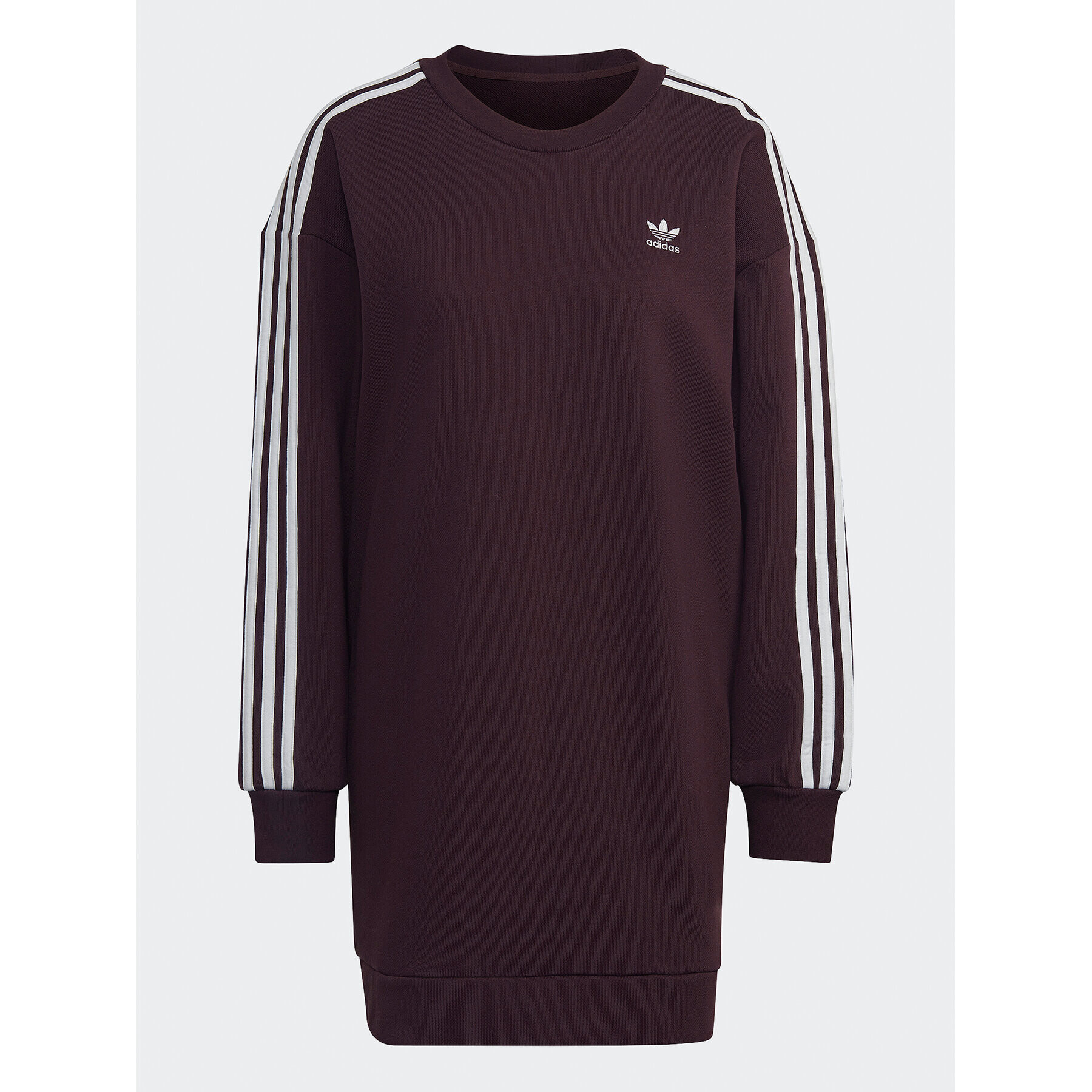 adidas Úpletové šaty adicolor HM4689 Bordó Relaxed Fit - Pepit.cz