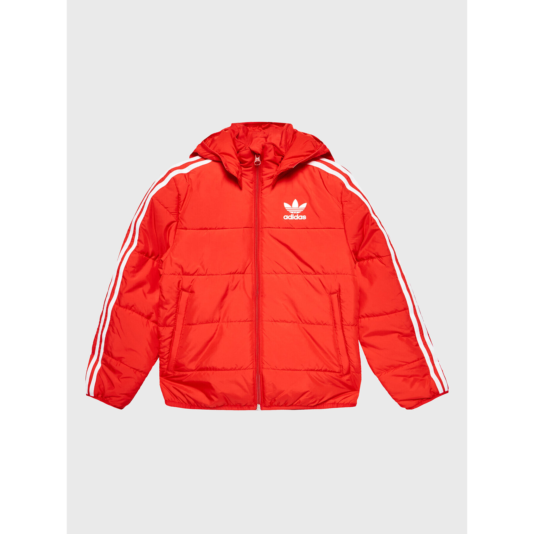 adidas Vatovaná bunda adicolor HK0387 Červená Regular Fit - Pepit.cz