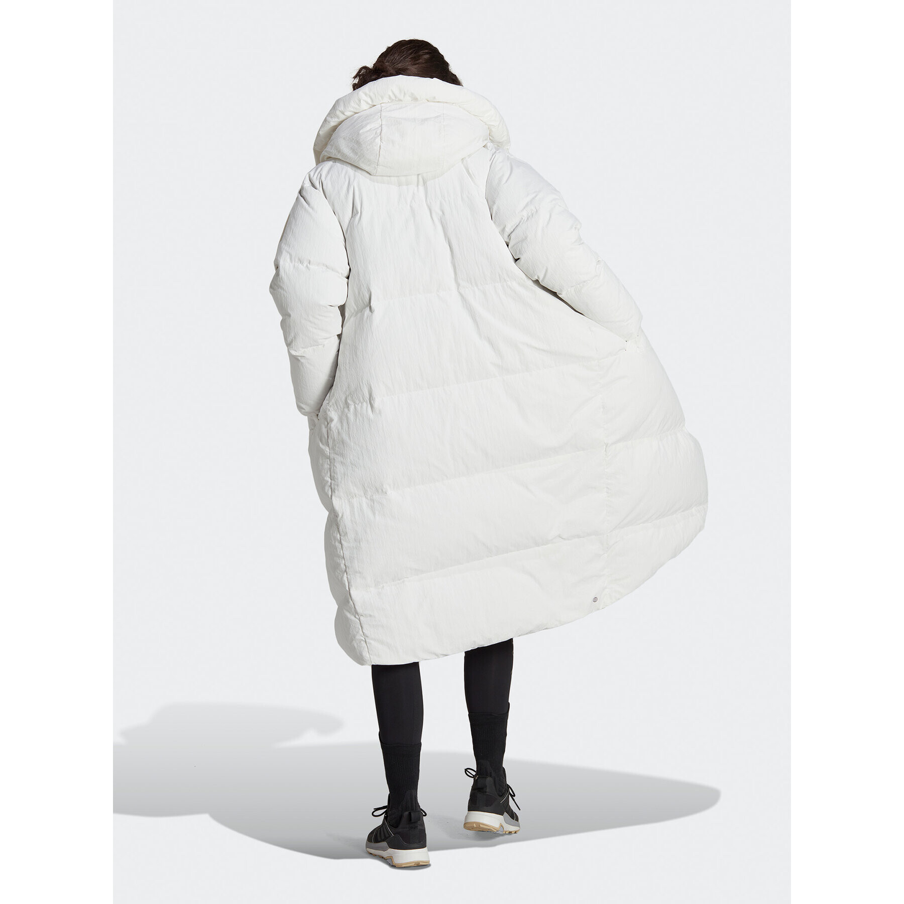 adidas Vatovaná bunda Big Baffle Down Coat HN9939 Bílá Loose Fit - Pepit.cz