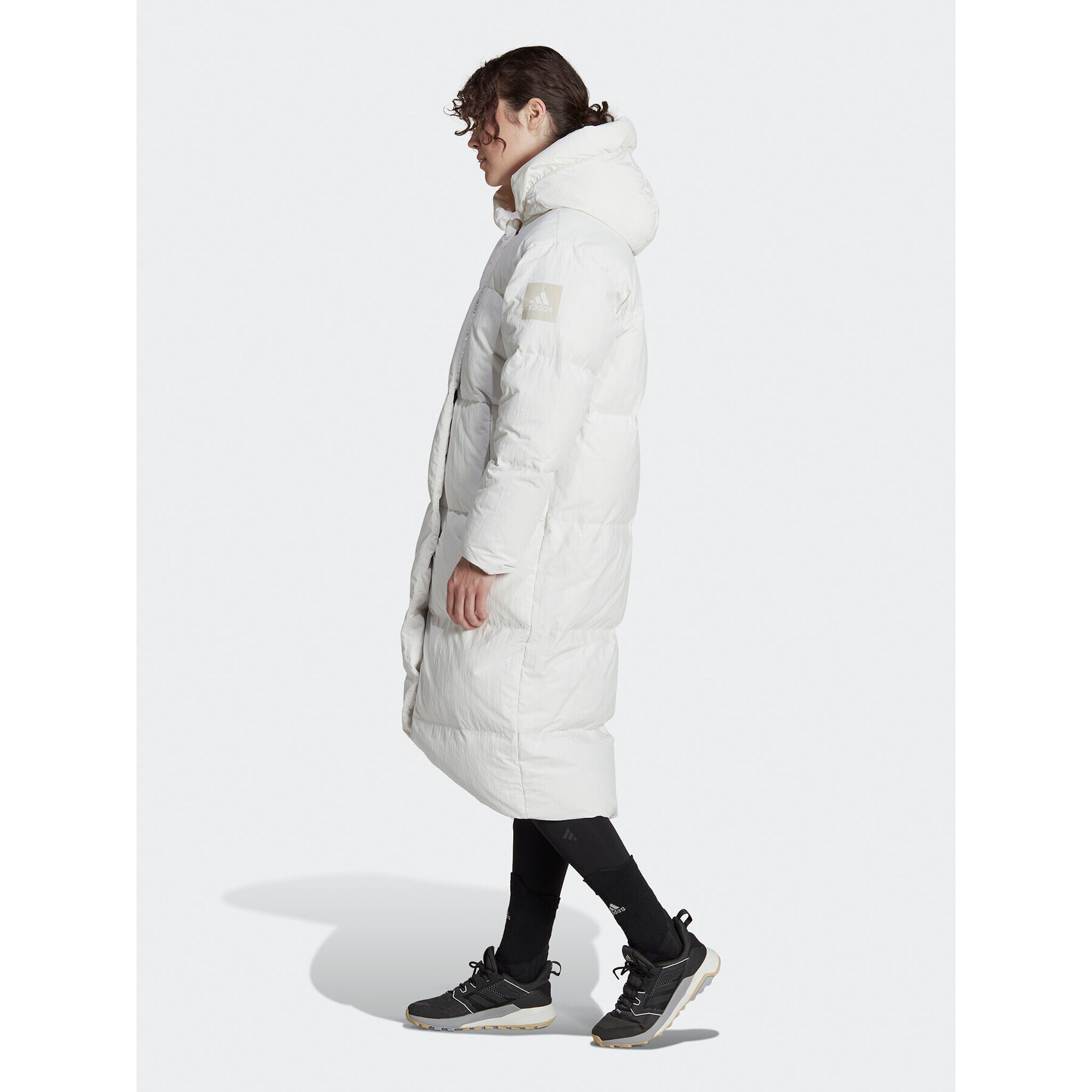 adidas Vatovaná bunda Big Baffle Down Coat HN9939 Bílá Loose Fit - Pepit.cz