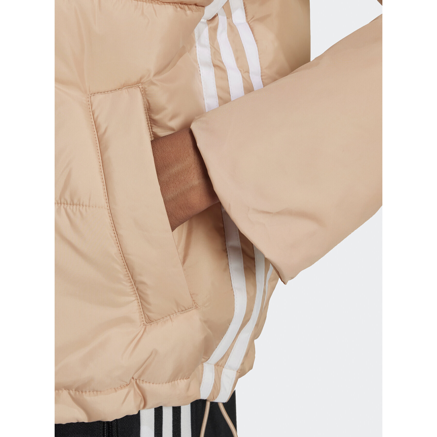 adidas Bunda pro přechodné období Short Puffer Jacket HM2614 Béžová Loose Fit - Pepit.cz