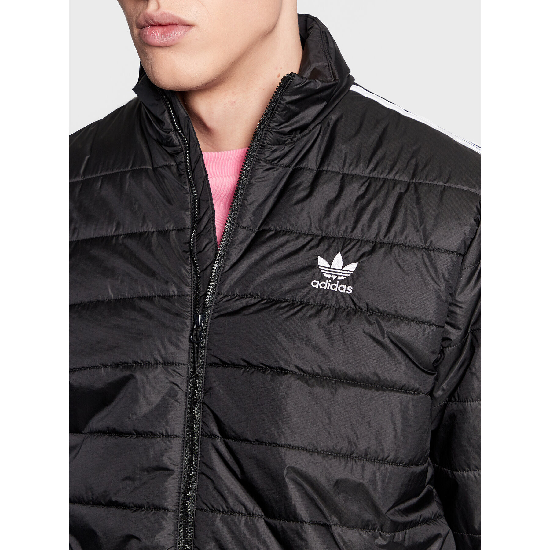 adidas Vatovaná bunda Stand Collar HL9212 Černá Regular Fit - Pepit.cz