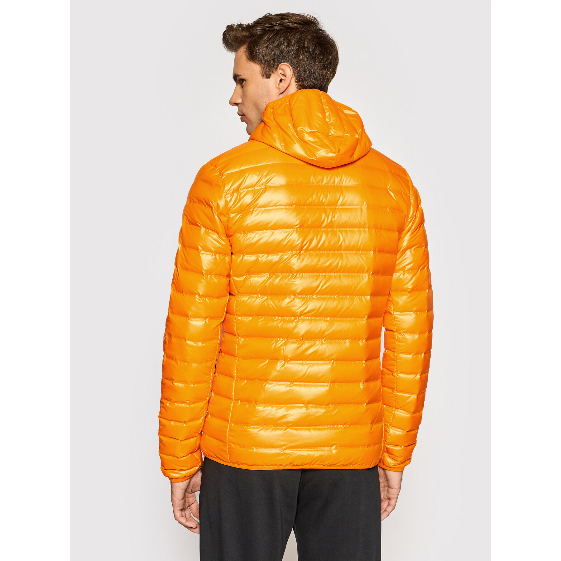 adidas Vatovaná bunda Varilite Hooded GT9215 Oranžová Slim Fit - Pepit.cz