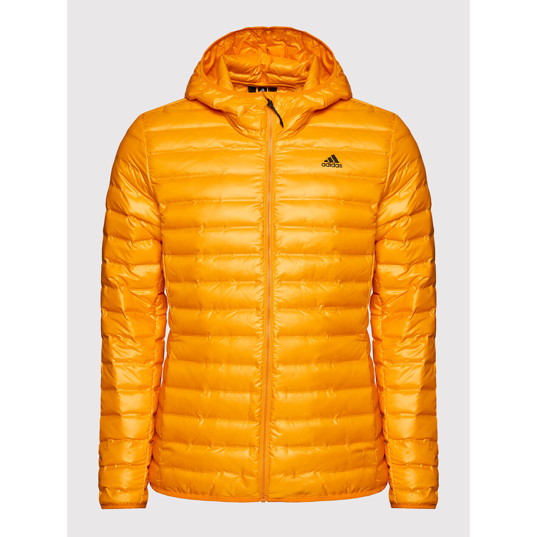 adidas Vatovaná bunda Varilite Hooded GT9215 Oranžová Slim Fit - Pepit.cz