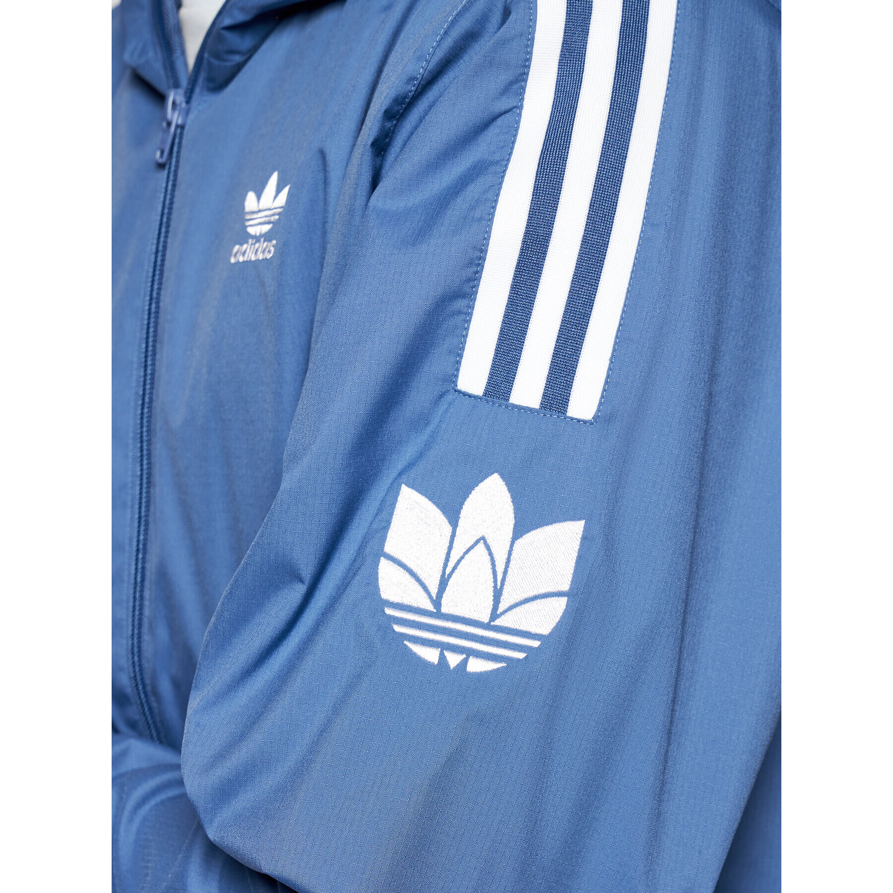 adidas Větrovka adicolor 3D Trefoil GN3552 Modrá Regular Fit - Pepit.cz