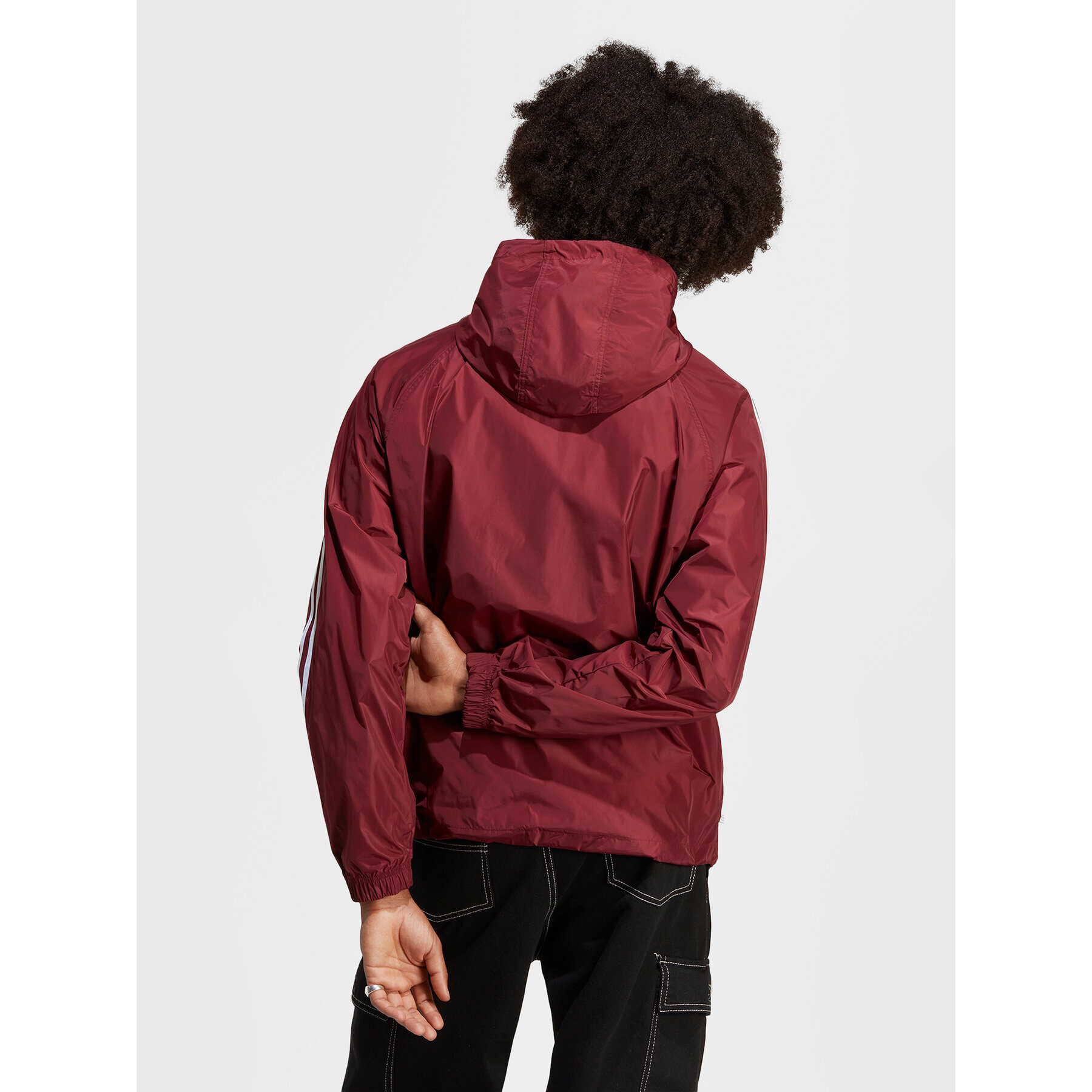 adidas Větrovka Adicolor Classics Windbreaker IB9960 Červená Loose Fit - Pepit.cz