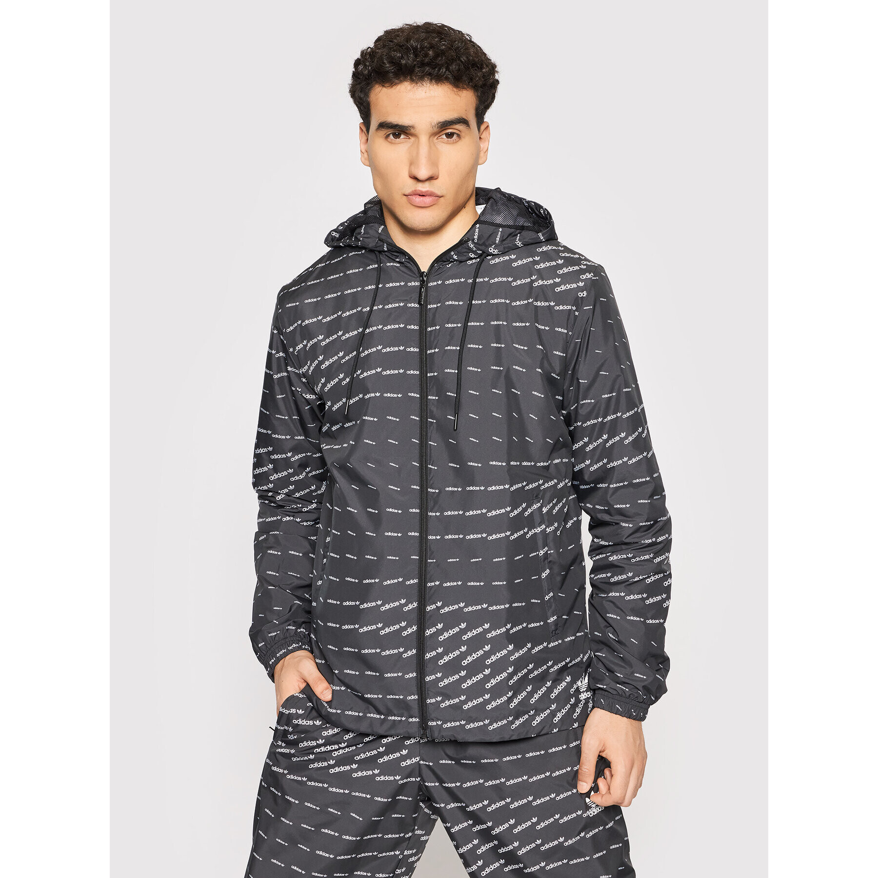 adidas Větrovka Graphics Monogram H13490 Černá Regular Fit - Pepit.cz