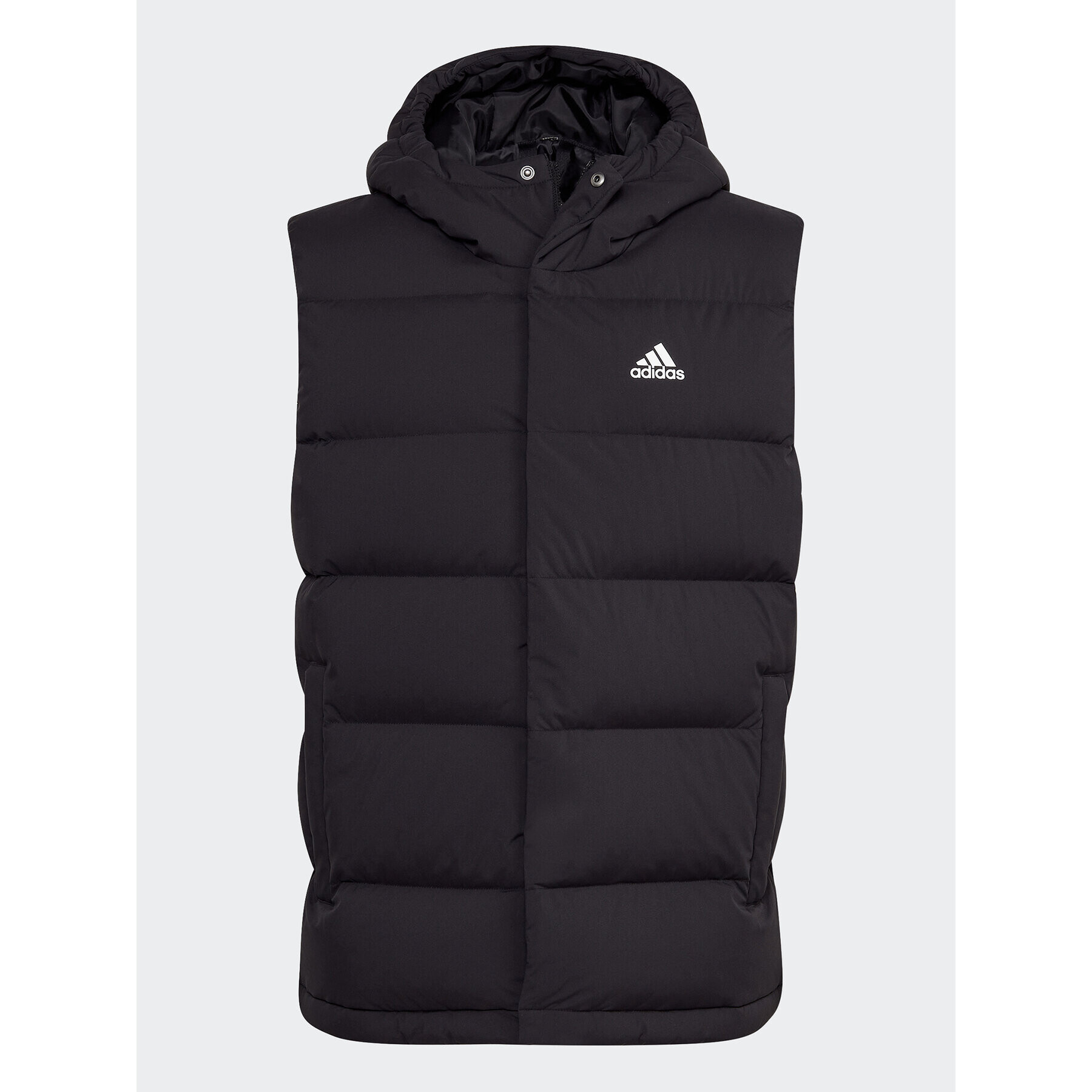 adidas Zimní bunda Helionic Hooded Down Vest HG6277 Černá Regular Fit - Pepit.cz