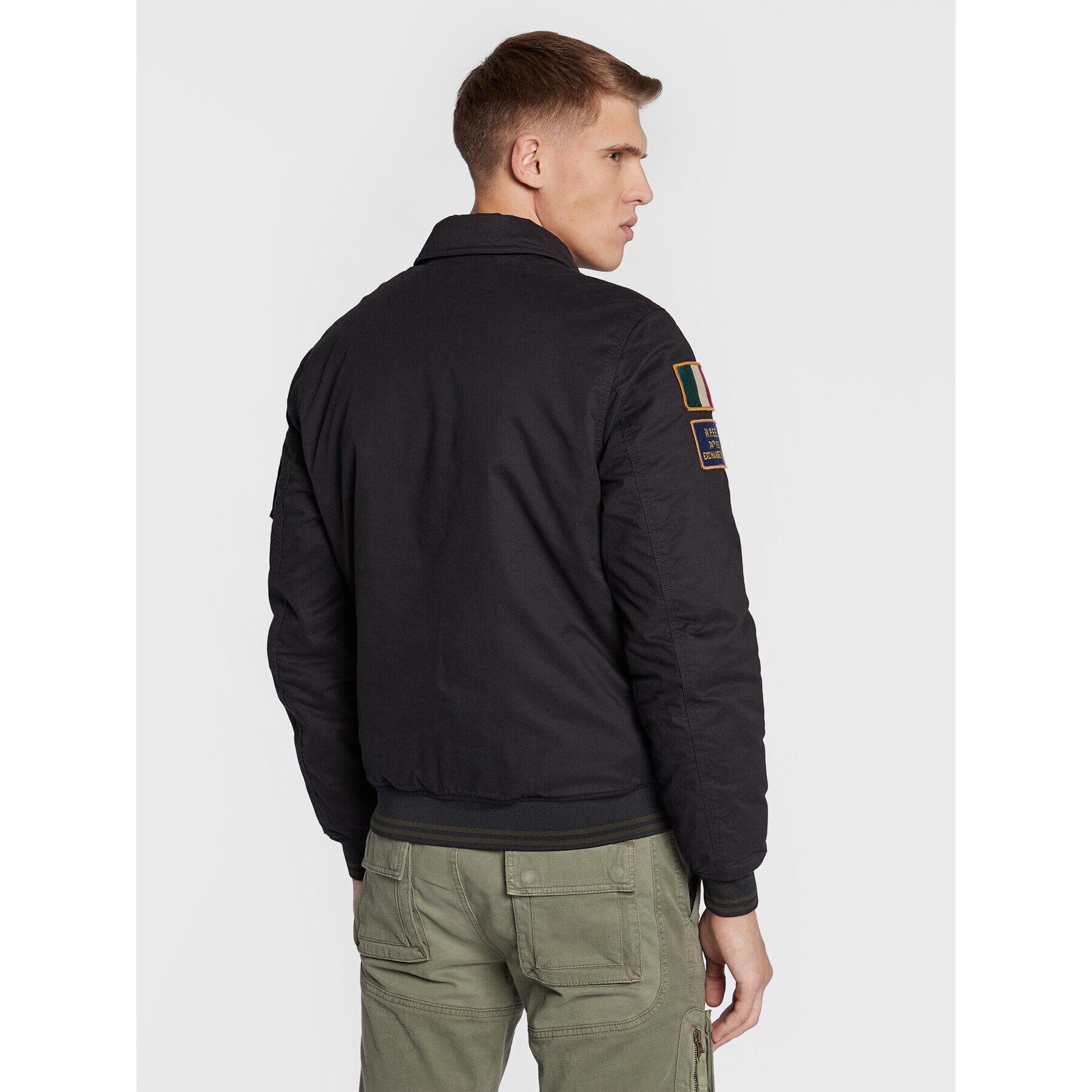 Aeronautica Militare Bunda bomber 222AB2036CT3013 Černá Regular Fit - Pepit.cz