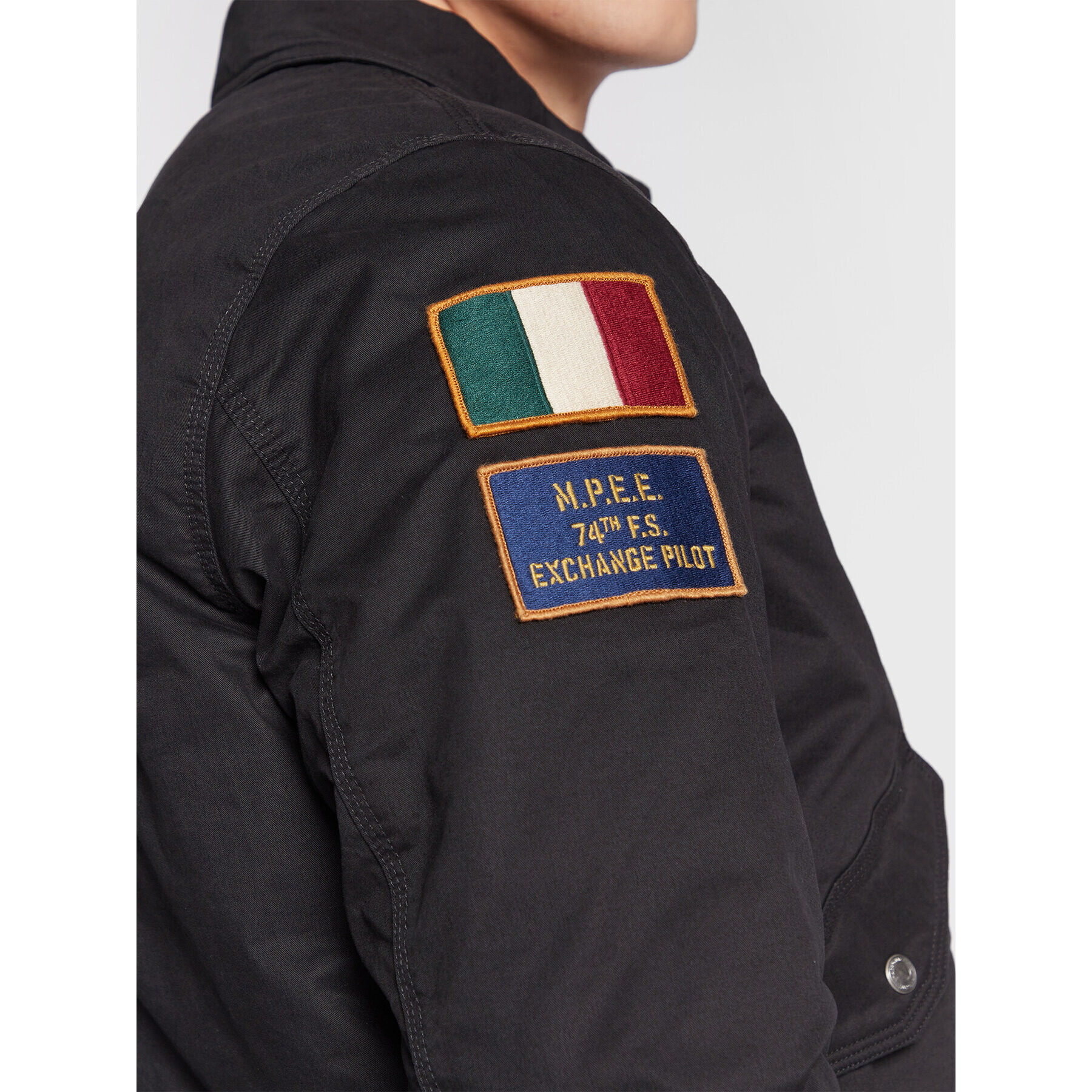 Aeronautica Militare Bunda bomber 222AB2036CT3013 Černá Regular Fit - Pepit.cz