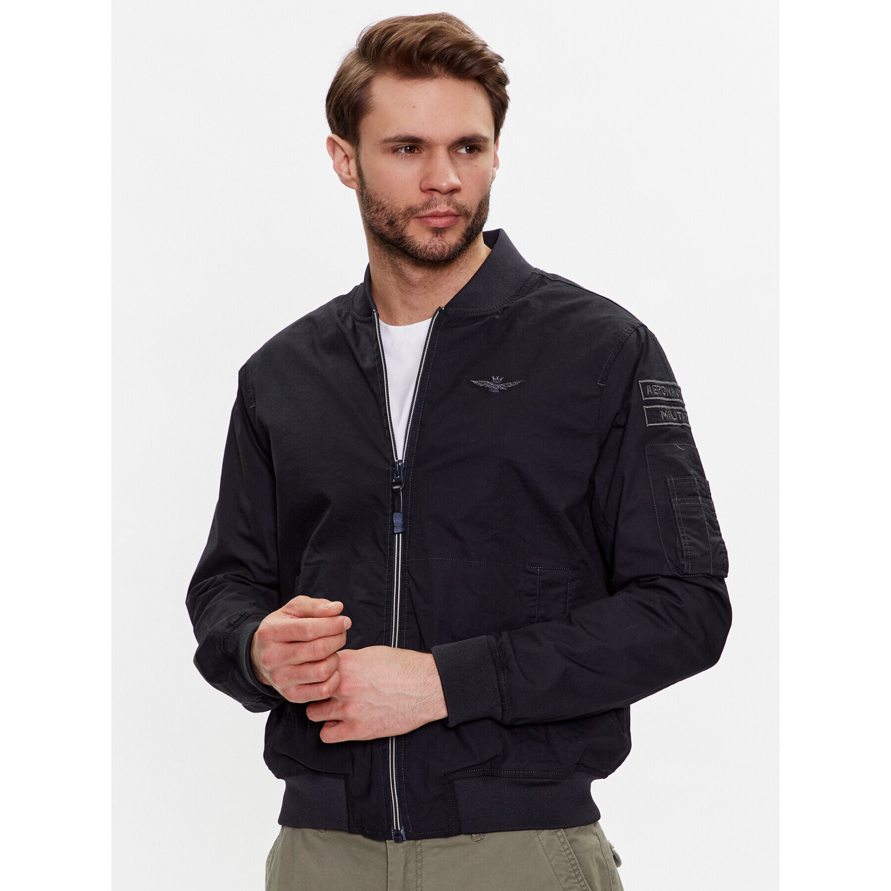 Aeronautica Militare Bunda bomber 231AB2053CT3065 Černá Regular Fit - Pepit.cz