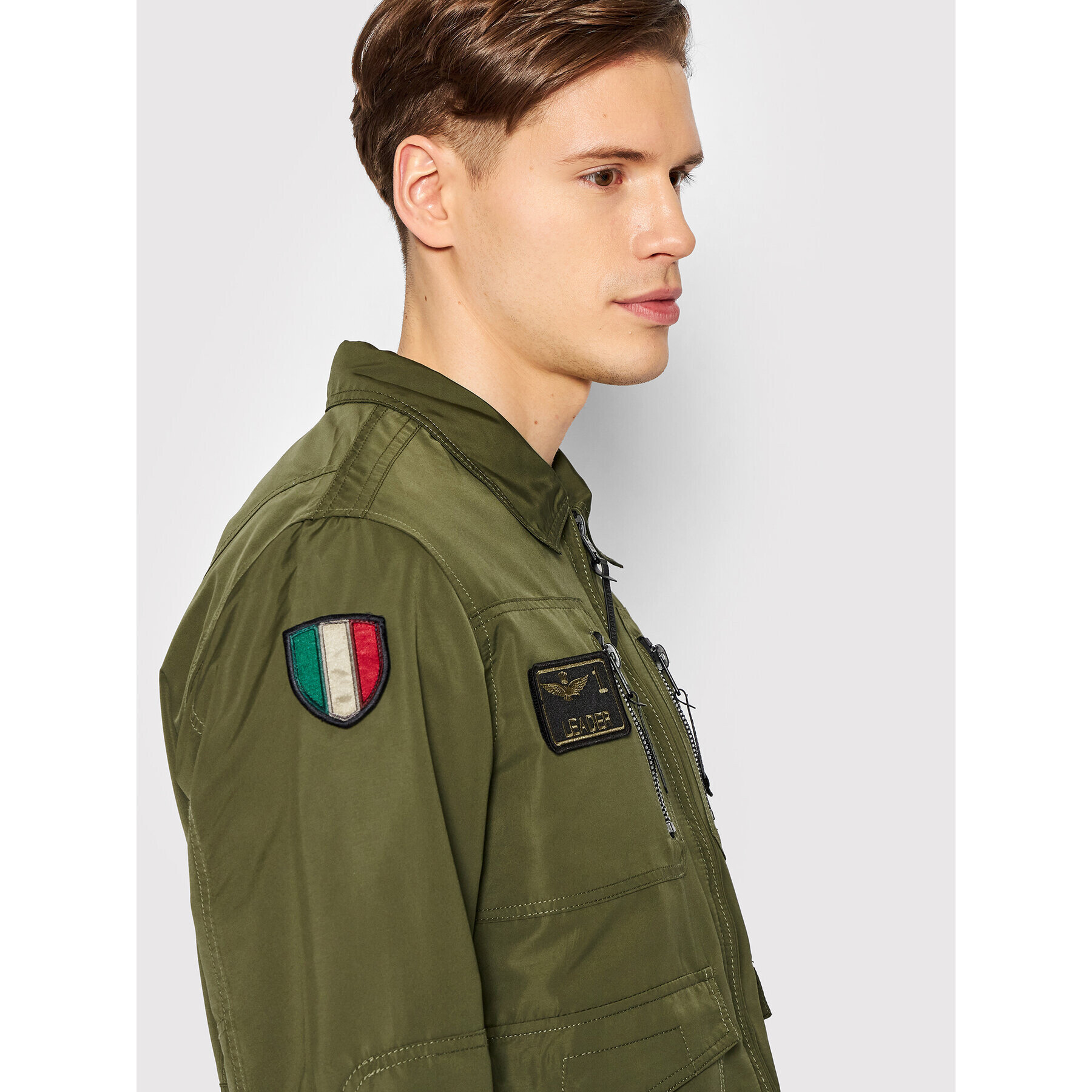 Aeronautica Militare Bunda pro přechodné období 221AB2008CT2969 Zelená Regular Fit - Pepit.cz