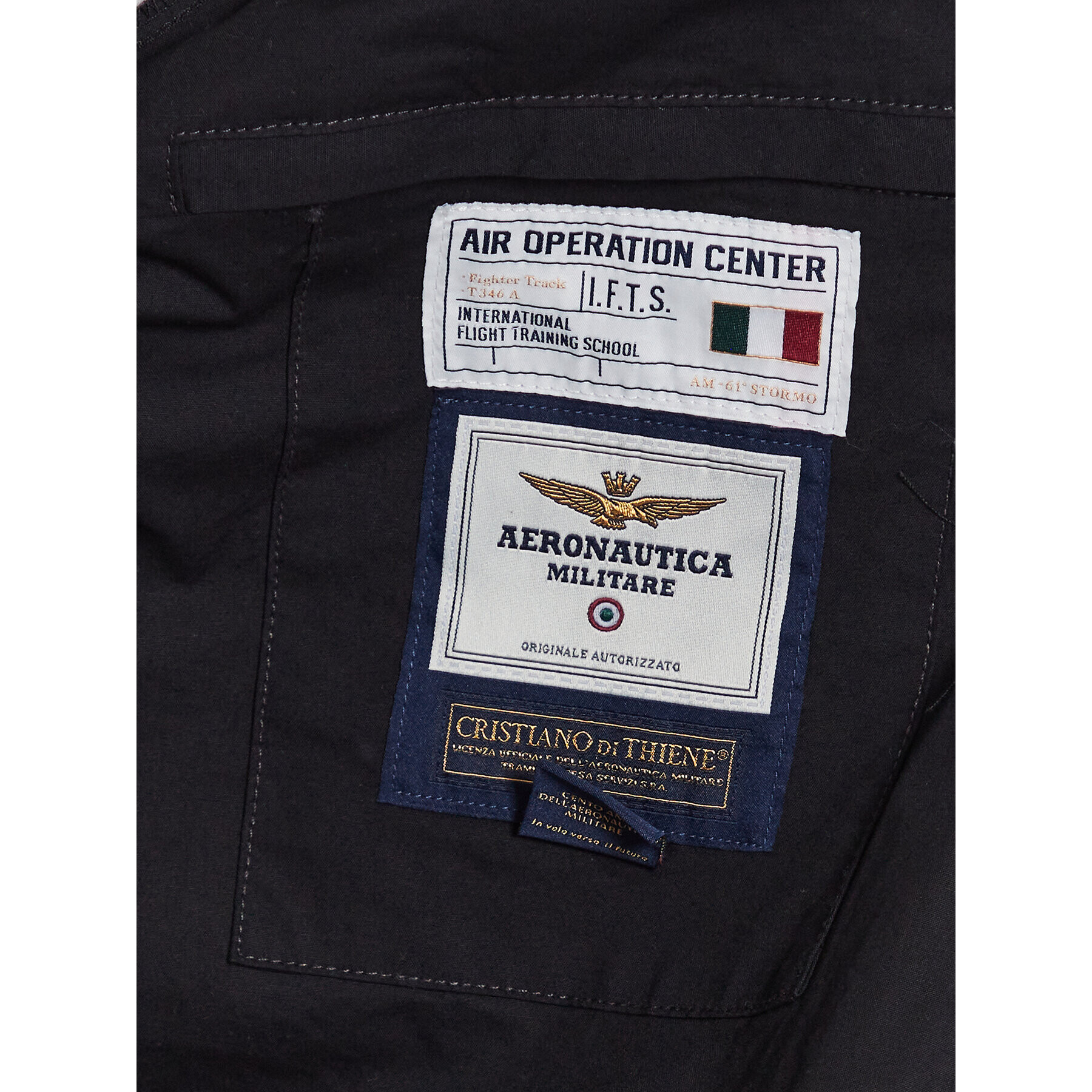 Aeronautica Militare Bunda pro přechodné období 231AB2054CT3065 Černá Regular Fit - Pepit.cz