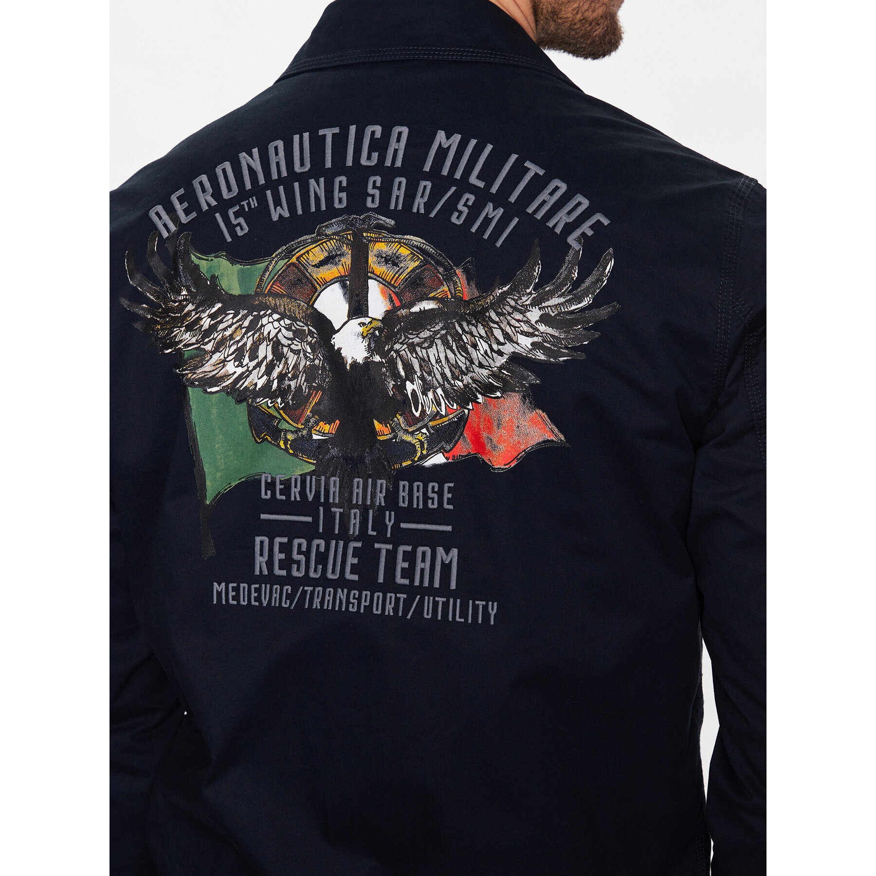 Aeronautica Militare Bunda pro přechodné období 231AB2062CT3013 Tmavomodrá Regular Fit - Pepit.cz