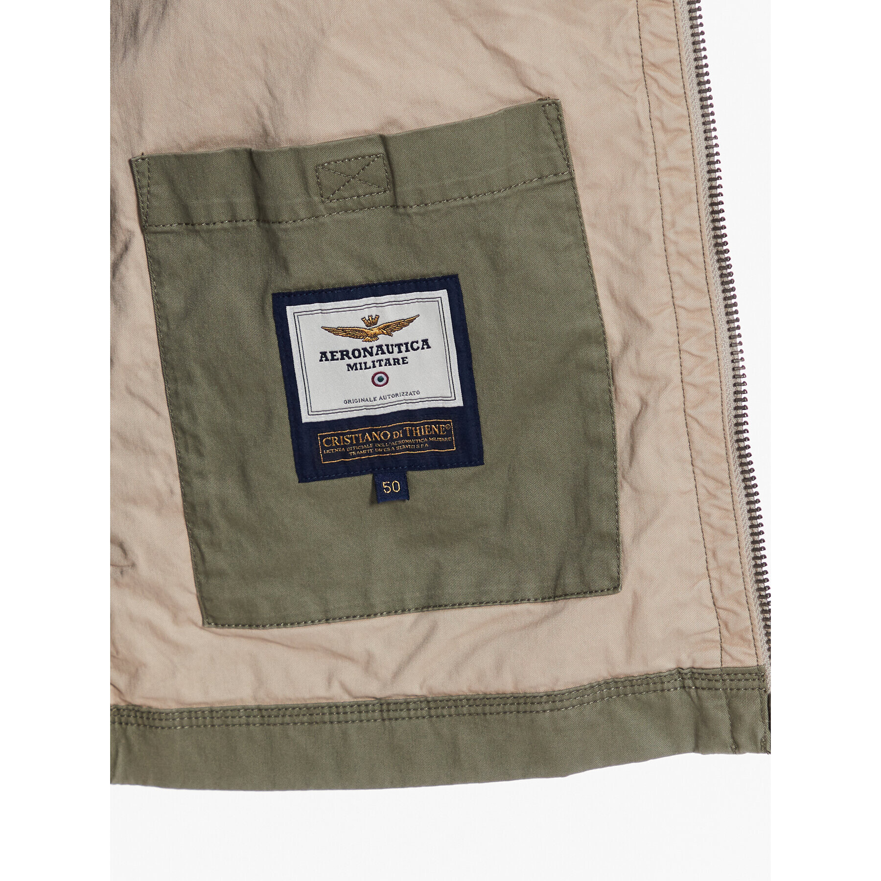 Aeronautica Militare Bunda pro přechodné období 231AB2068CT3013 Zelená Regular Fit - Pepit.cz