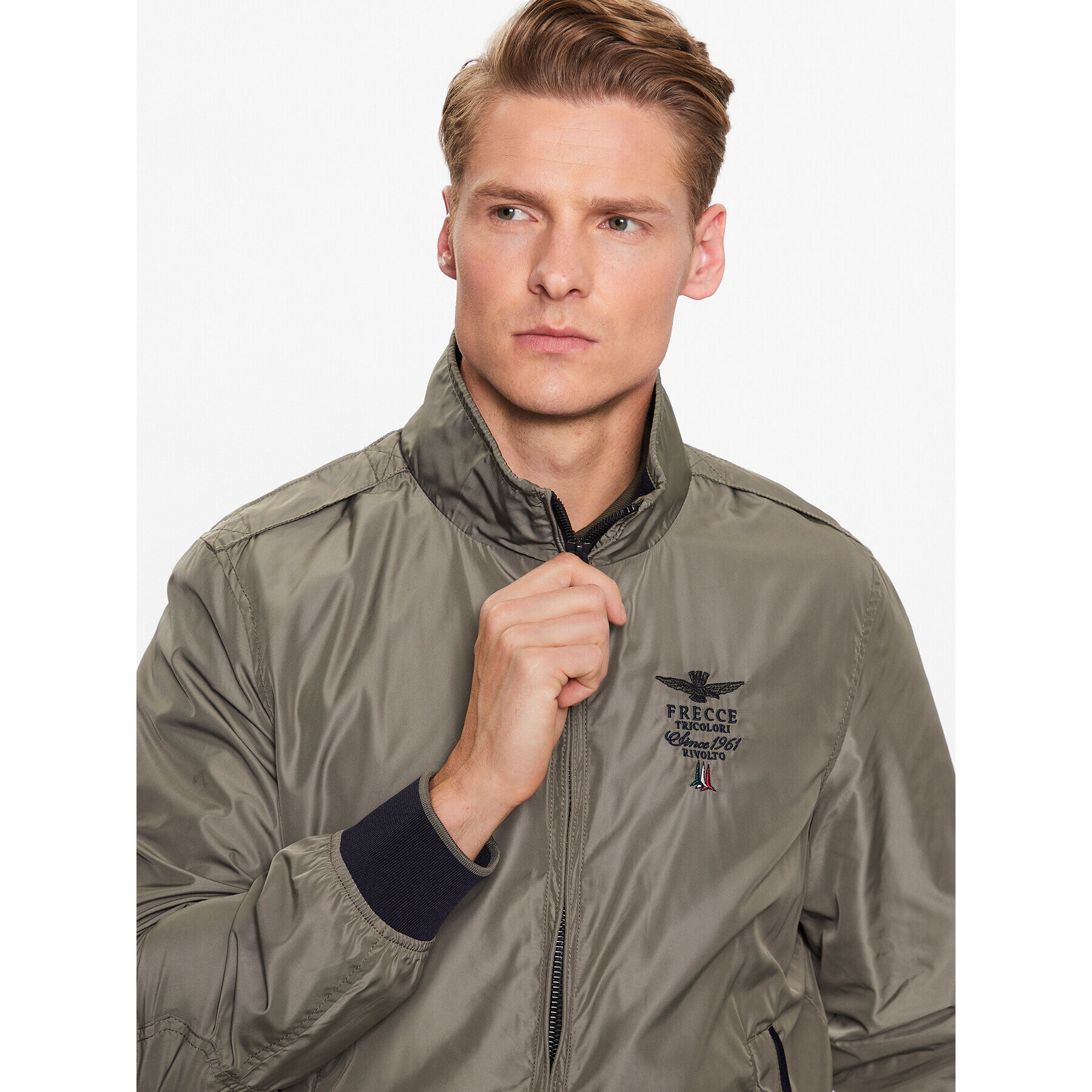 Aeronautica Militare Bunda pro přechodné období 231AB2070CT3081 Khaki Regular Fit - Pepit.cz