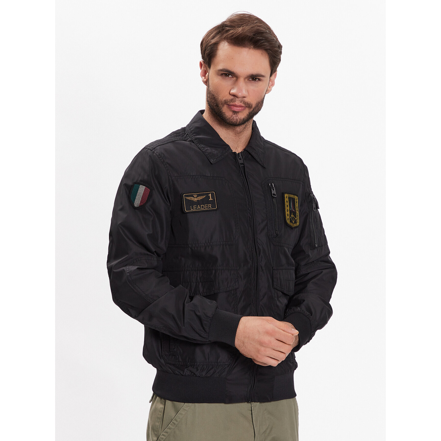 Aeronautica Militare Bunda pro přechodné období 231AB2071CT3081 Černá Regular Fit - Pepit.cz