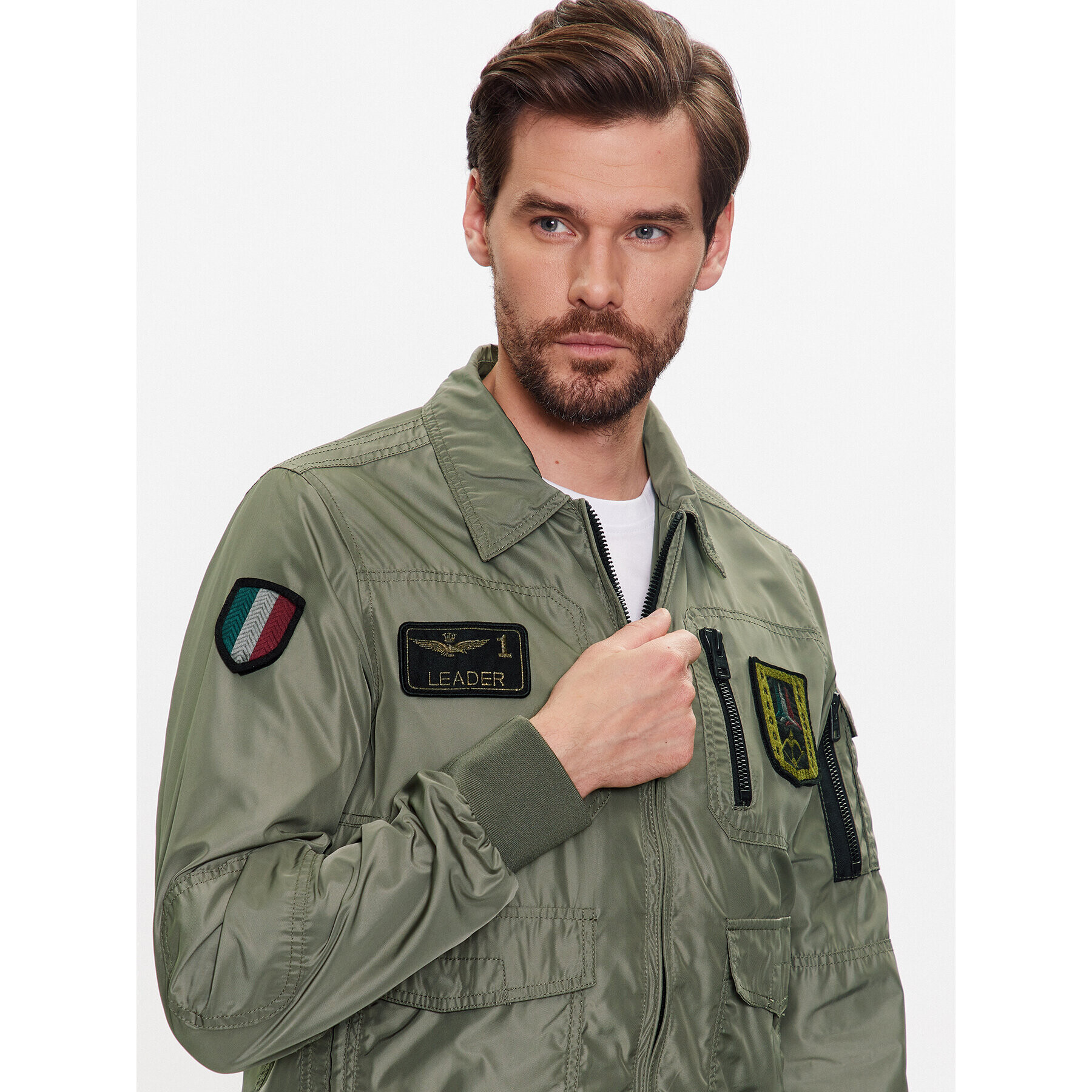 Aeronautica Militare Bunda pro přechodné období 231AB2071CT3081 Zelená Regular Fit - Pepit.cz