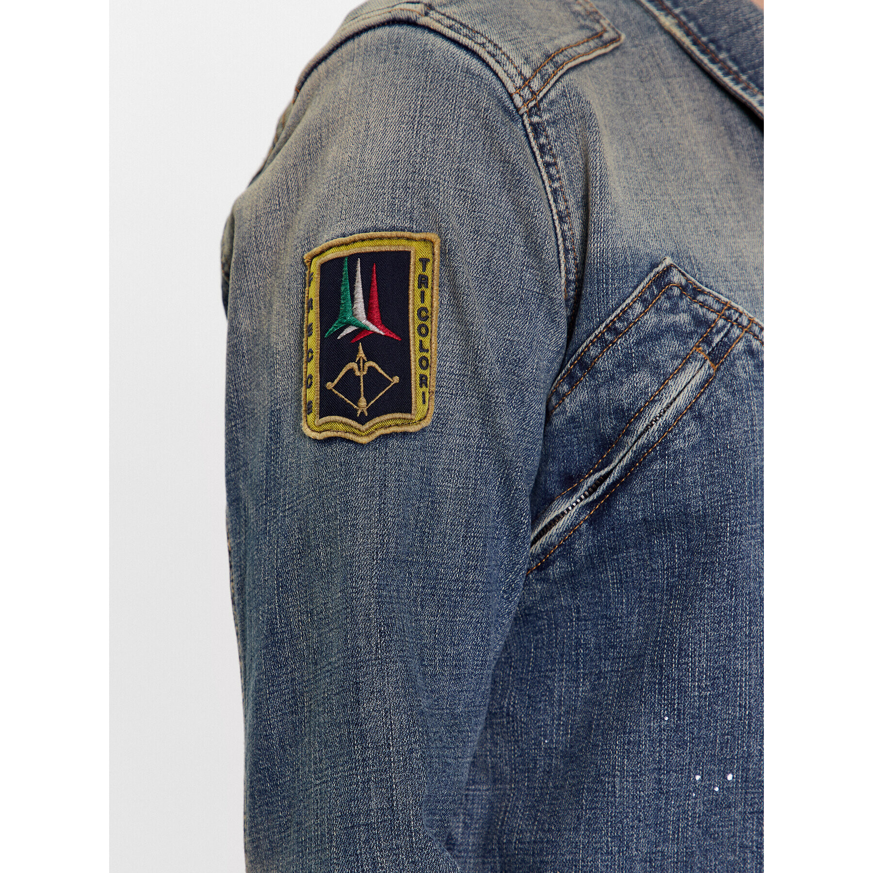 Aeronautica Militare Jeansová bunda 231AC007CT3075 Tmavomodrá Regular Fit - Pepit.cz