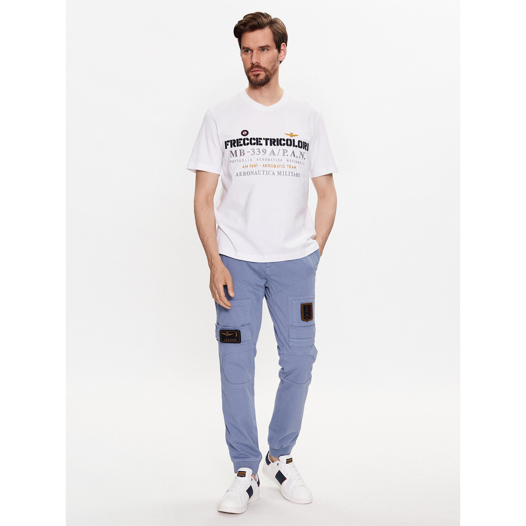 Aeronautica Militare Joggers kalhoty 231PF743J217 Modrá Regular Fit - Pepit.cz