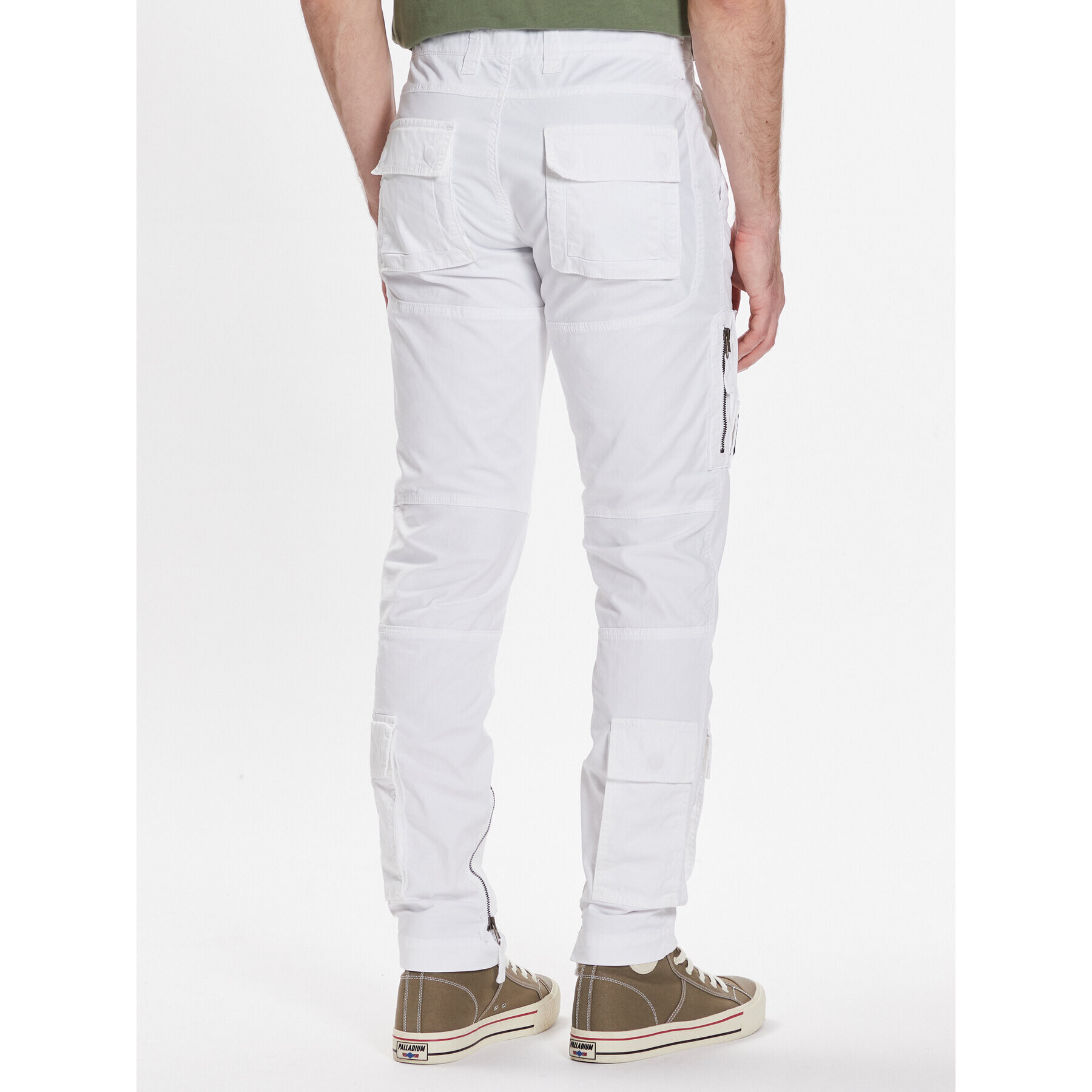 Aeronautica Militare Kalhoty z materiálu 231PA1387CT1493 Bílá Regular Fit - Pepit.cz