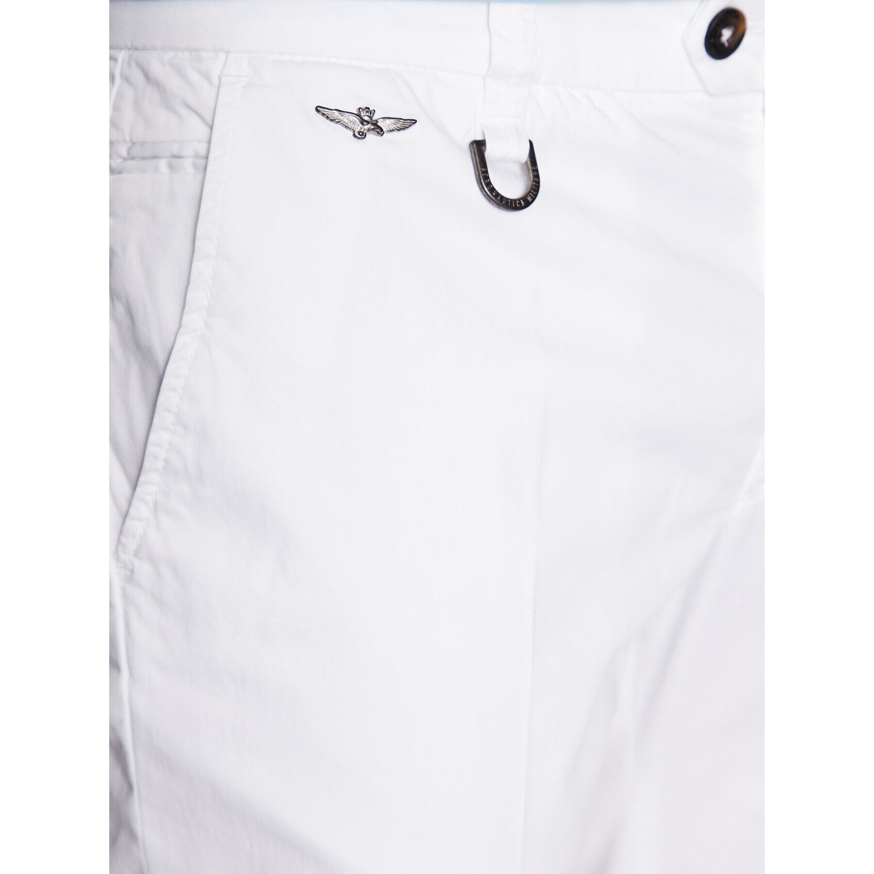 Aeronautica Militare Kalhoty z materiálu 231PA1479CT2946 Bílá Regular Fit - Pepit.cz