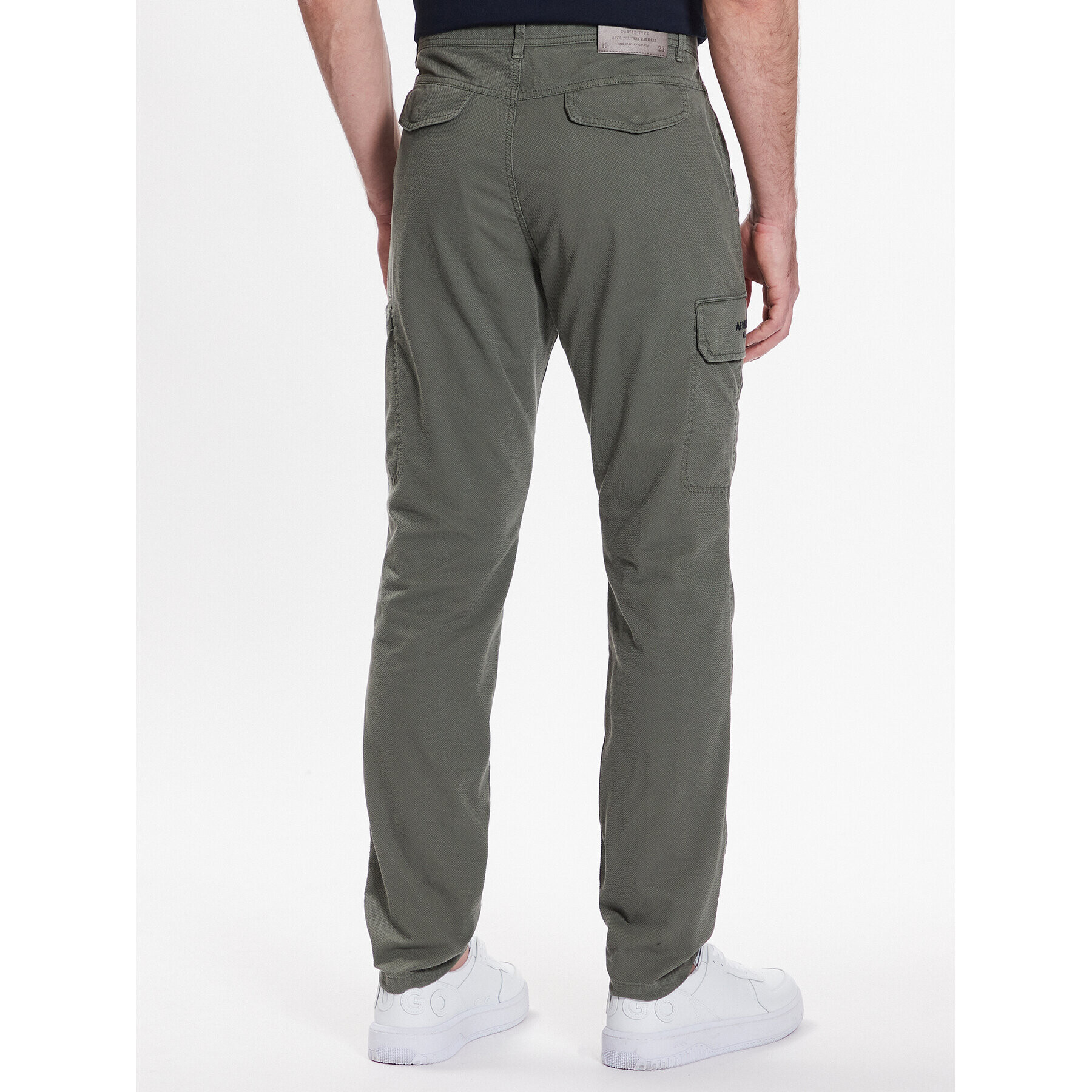 Aeronautica Militare Kalhoty z materiálu 231PA1512CT3088 Zelená Regular Fit - Pepit.cz