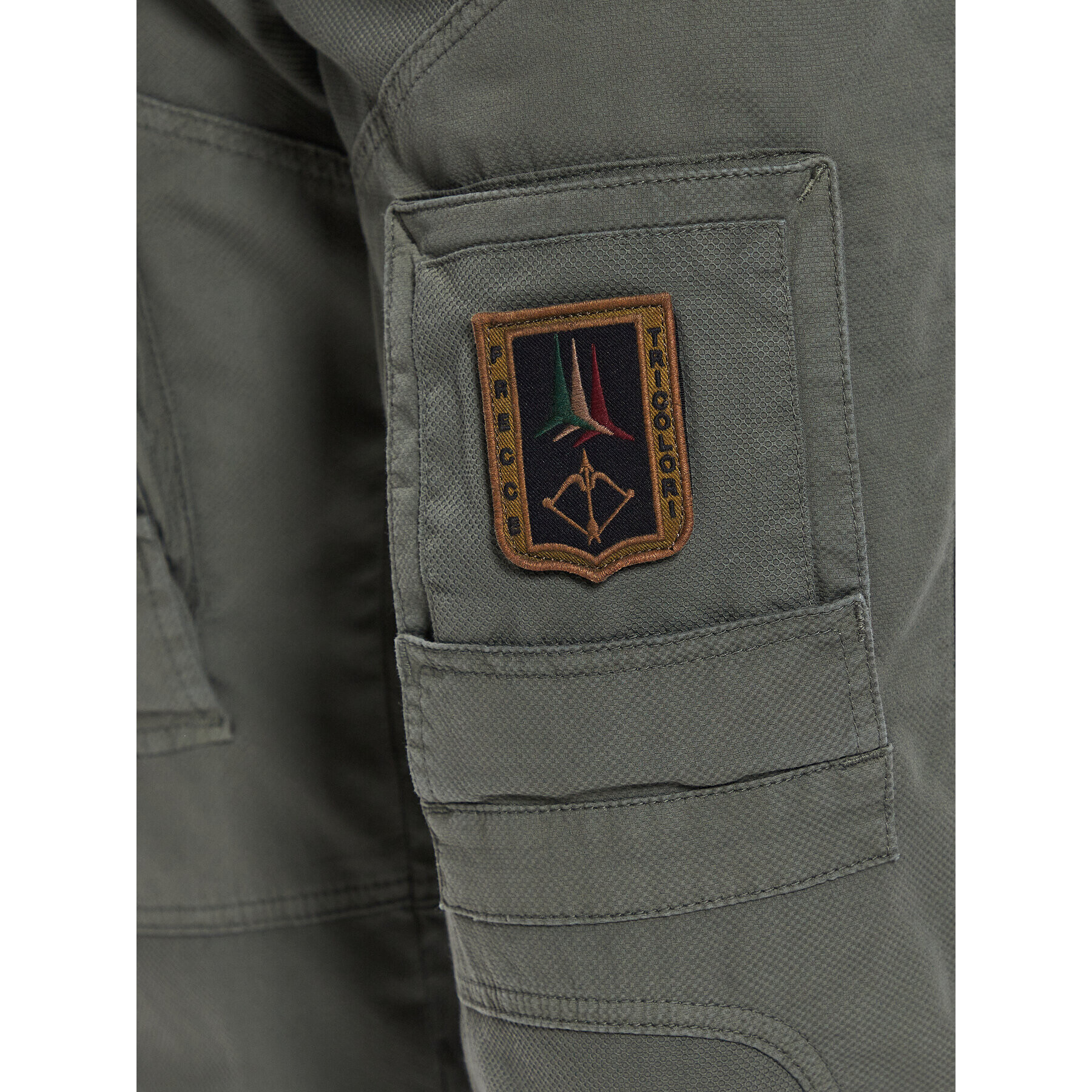 Aeronautica Militare Kalhoty z materiálu 231PA1527CT3092 Zelená Regular Fit - Pepit.cz