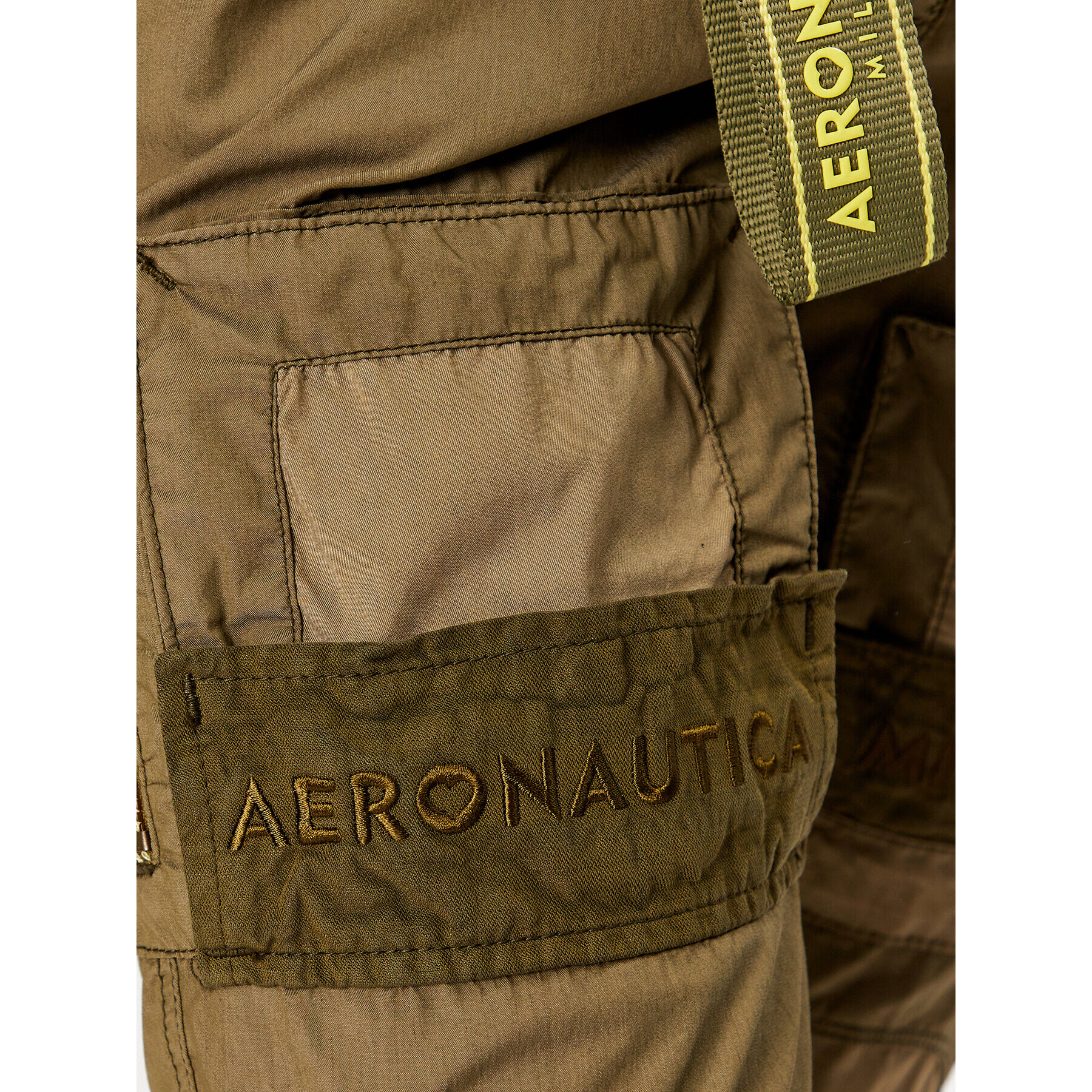 Aeronautica Militare Kalhoty z materiálu 231PA1532DCT2987 Zelená Slim Fit - Pepit.cz