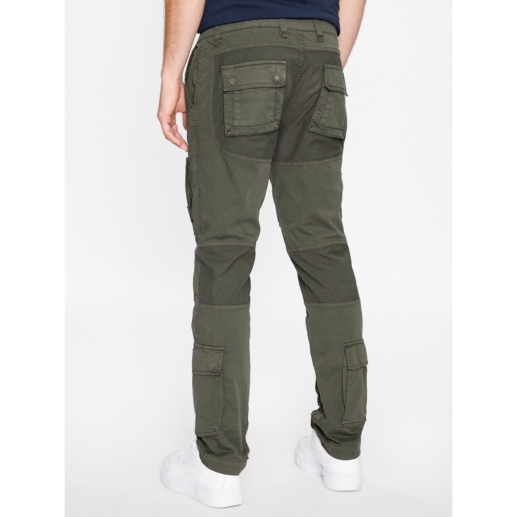 Aeronautica Militare Kalhoty z materiálu 232PA1387CT1493 Hnědá Regular Fit - Pepit.cz