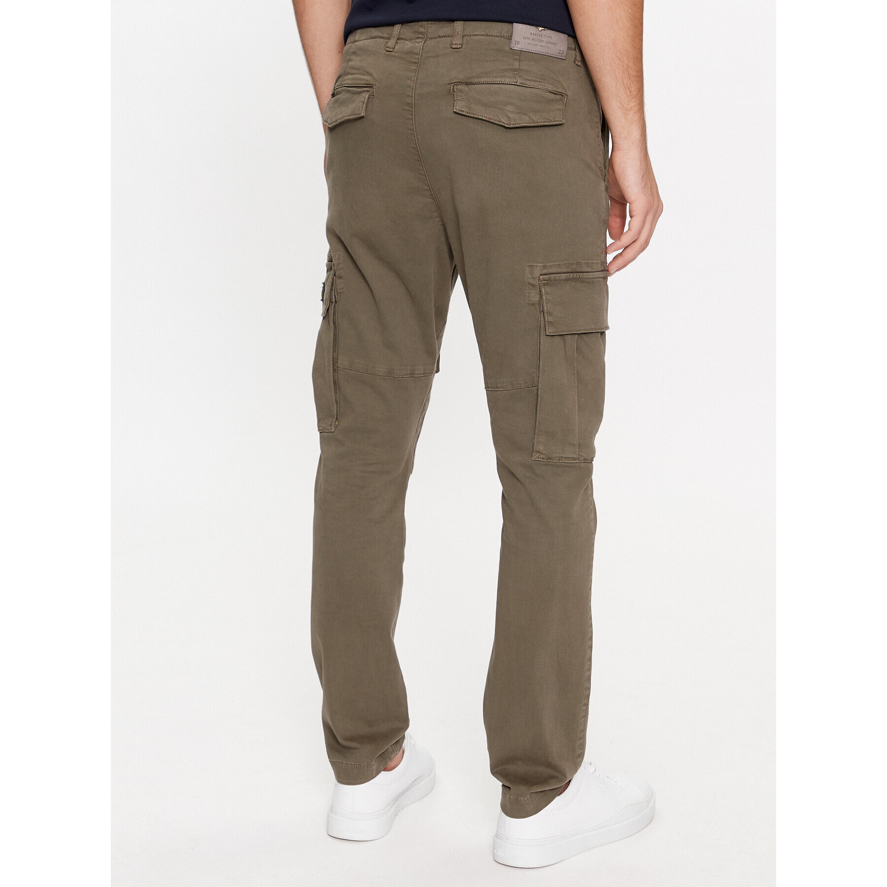 Aeronautica Militare Kalhoty z materiálu 232PA1550CT3163 Khaki Tapered Fit - Pepit.cz