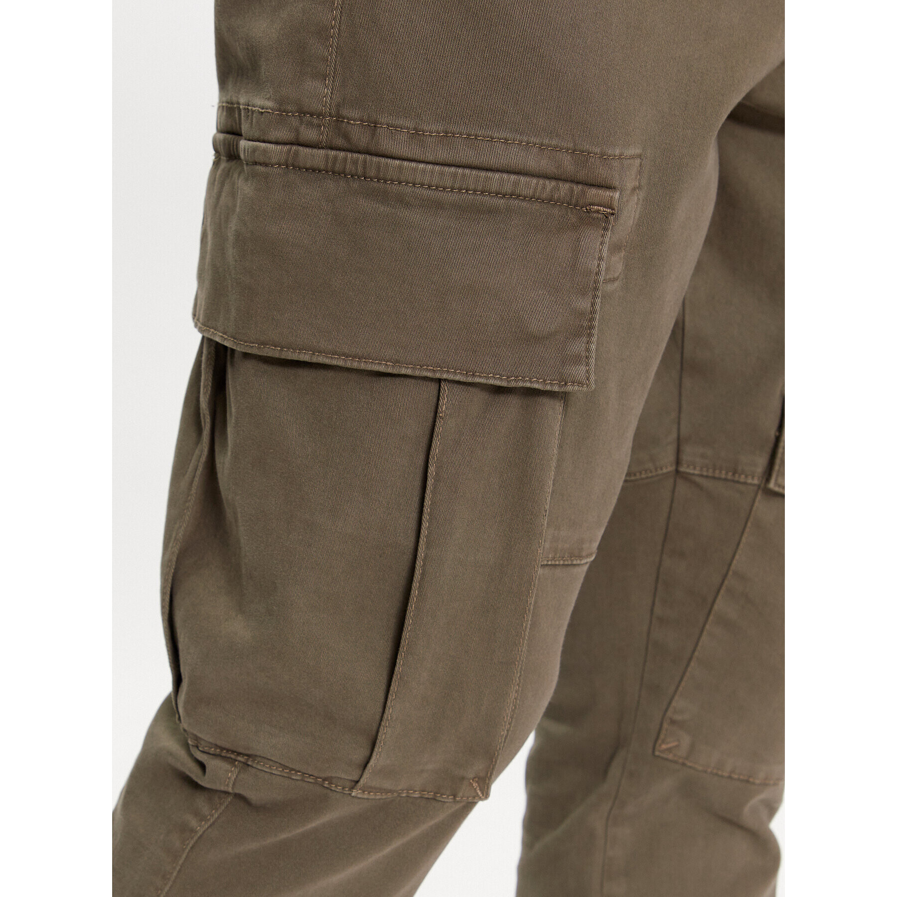 Aeronautica Militare Kalhoty z materiálu 232PA1550CT3163 Khaki Tapered Fit - Pepit.cz