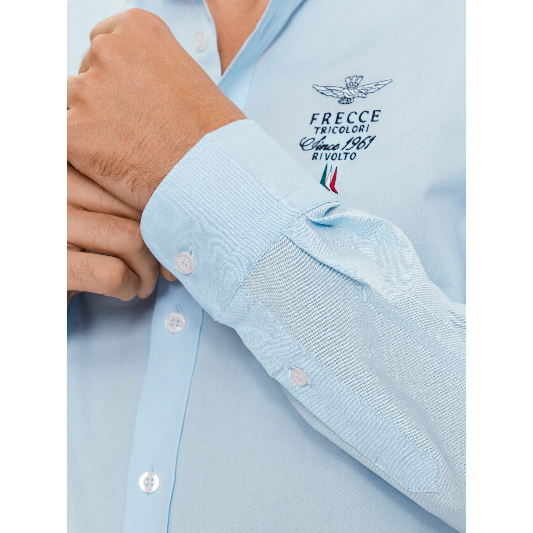 Aeronautica Militare Košile 232CA1236CT3212 Modrá Slim Fit - Pepit.cz