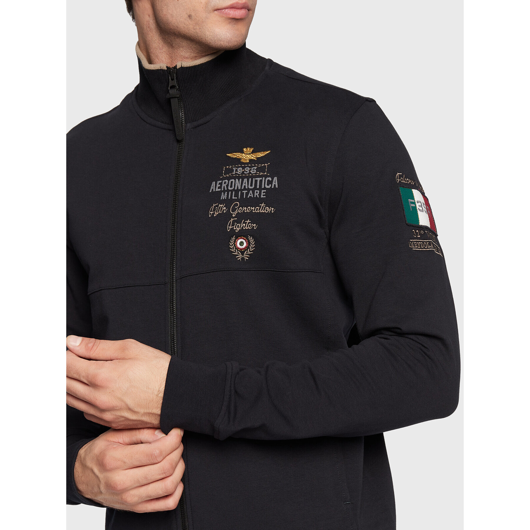 Aeronautica Militare Mikina 222FE1714F442 Tmavomodrá Regular Fit - Pepit.cz