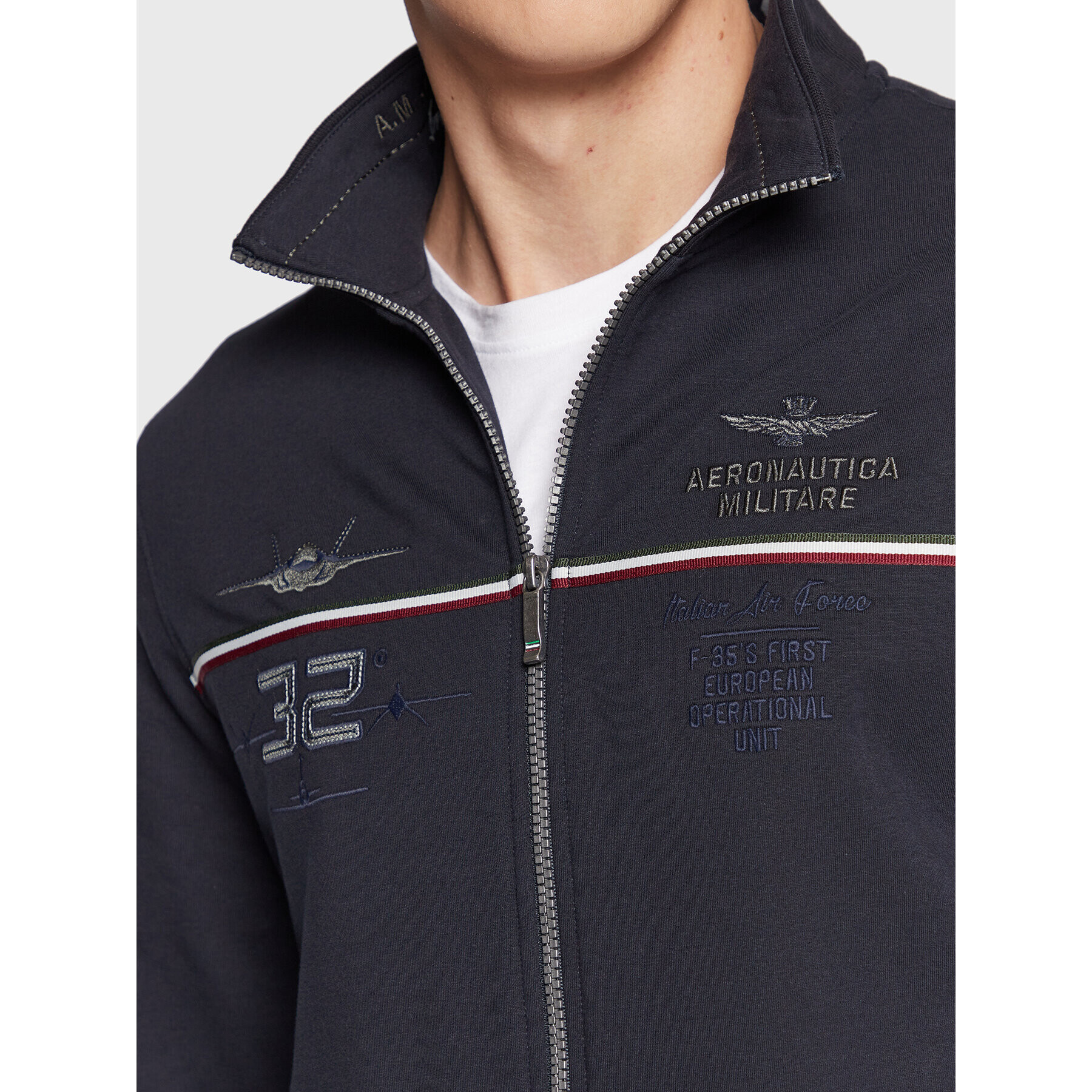 Aeronautica Militare Mikina 222FE1725F481 Tmavomodrá Regular Fit - Pepit.cz