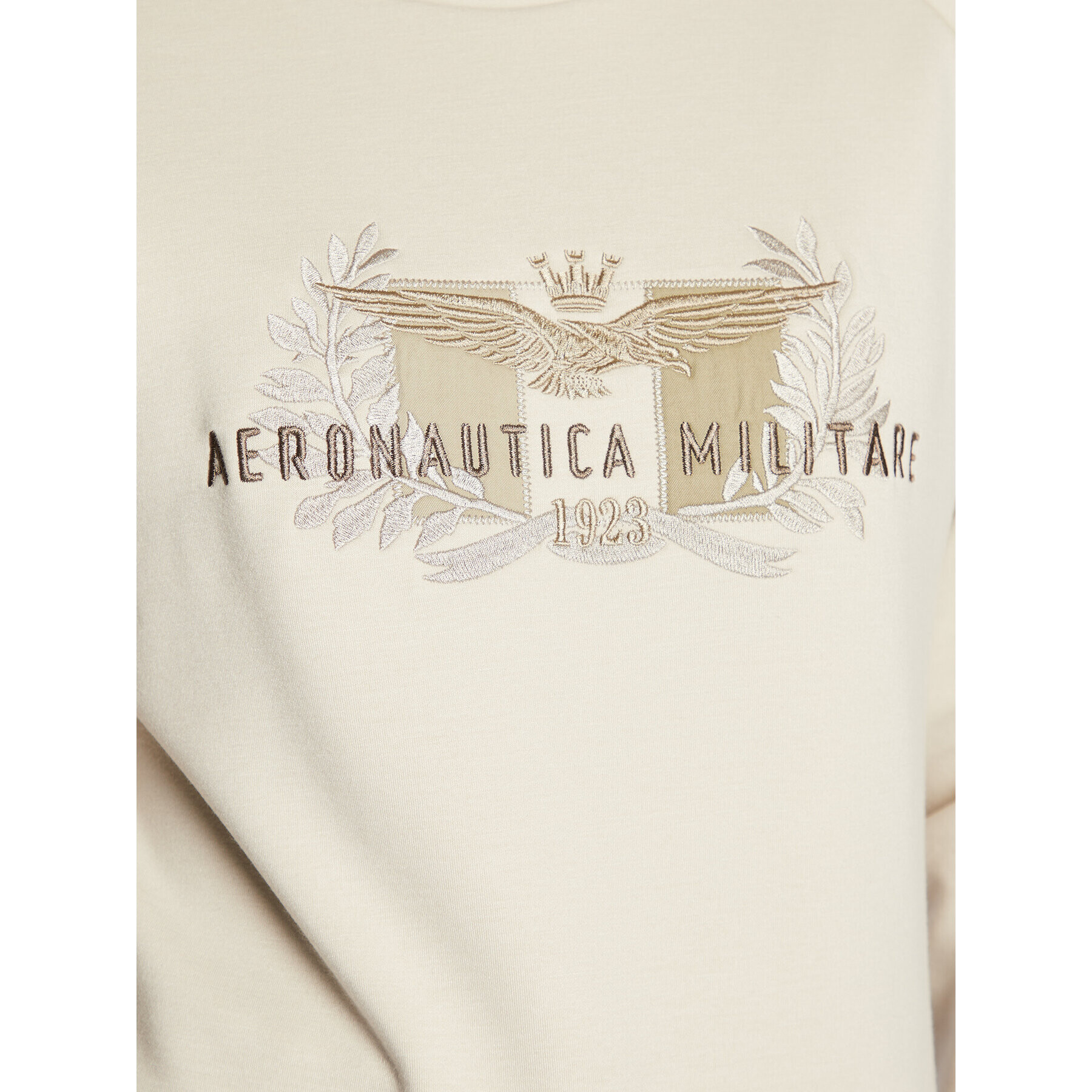 Aeronautica Militare Mikina 222FE1728DF483 Écru Regular Fit - Pepit.cz