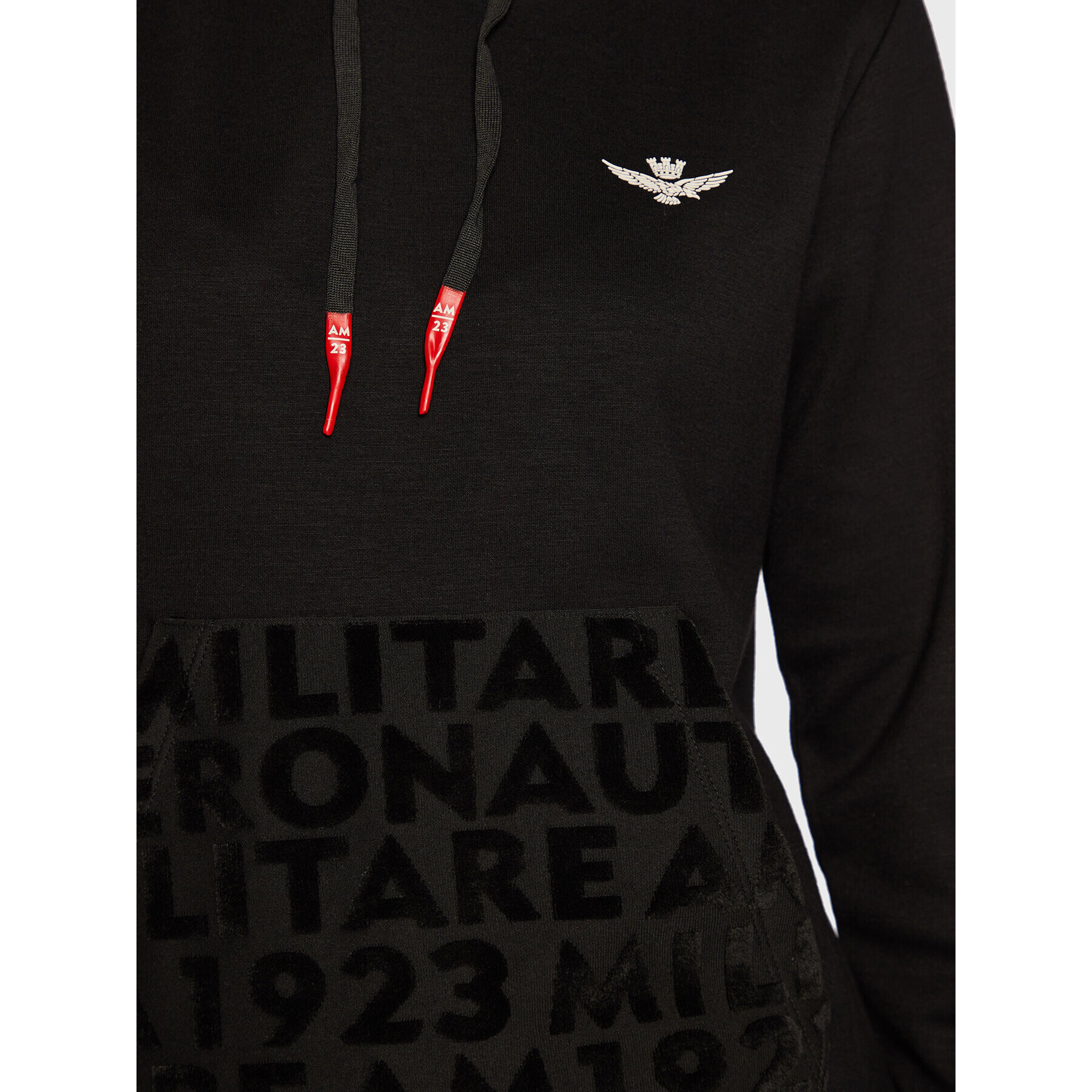 Aeronautica Militare Mikina 222FE1729DF483 Černá Regular Fit - Pepit.cz