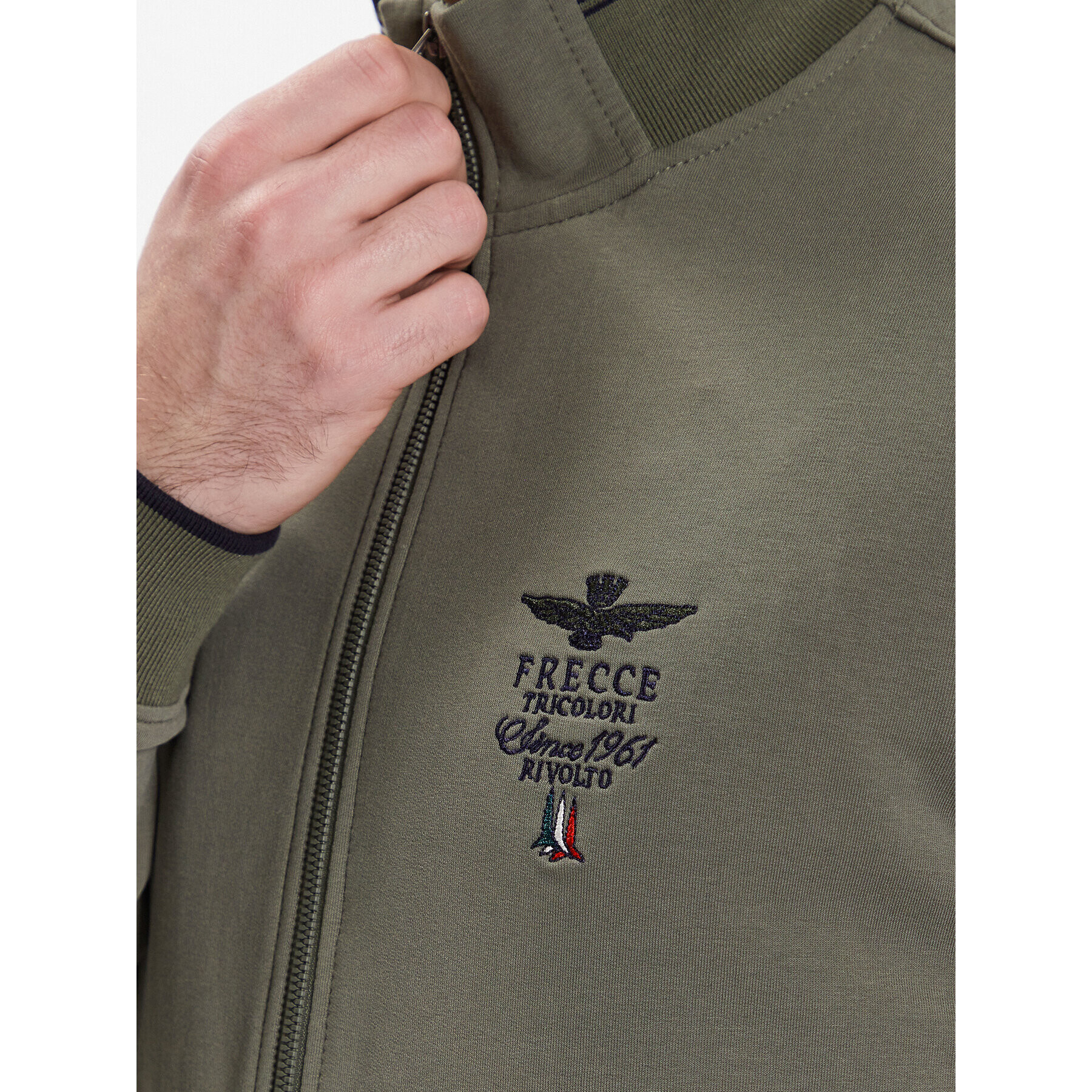 Aeronautica Militare Mikina 231FE1756F459 Zelená Regular Fit - Pepit.cz