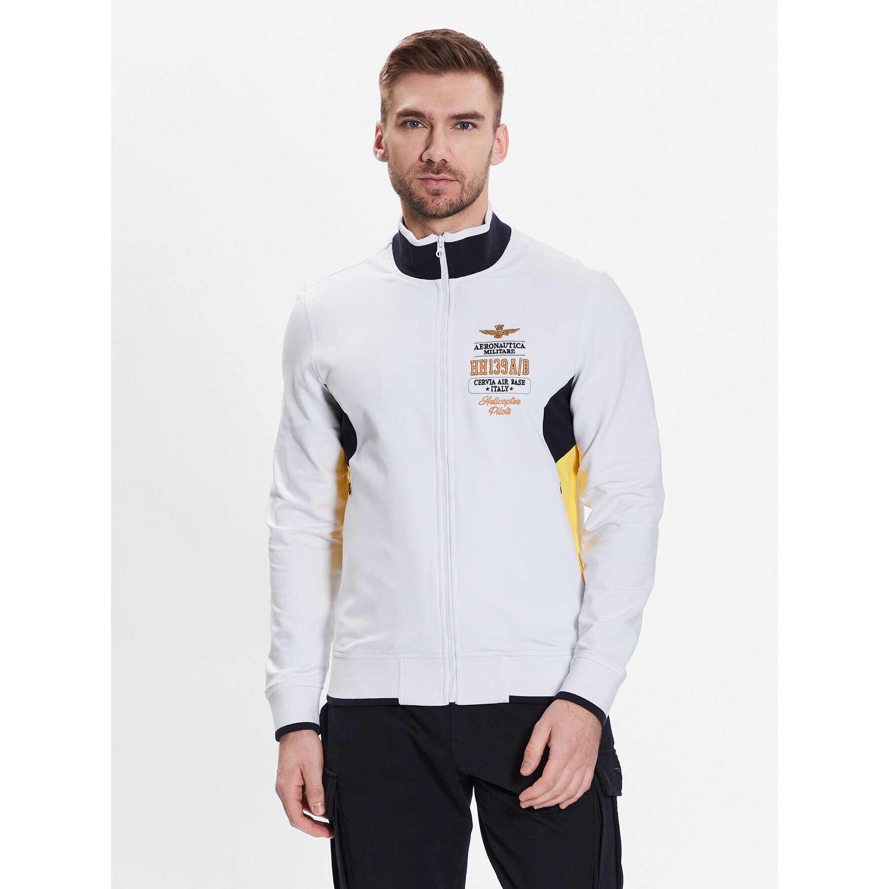 Aeronautica Militare Mikina 231FE1759F497 Bílá Regular Fit - Pepit.cz